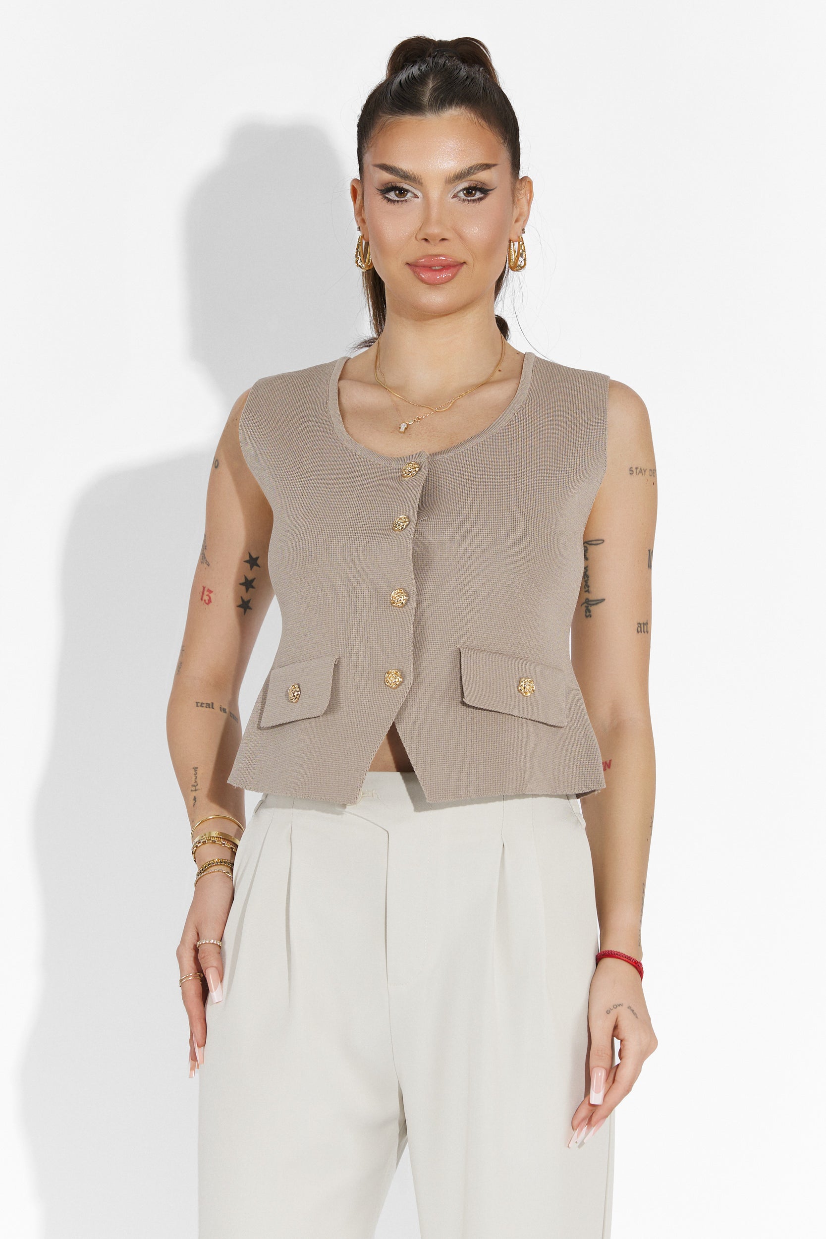 Alvaro Bogas Casual Beige Ladies Pants