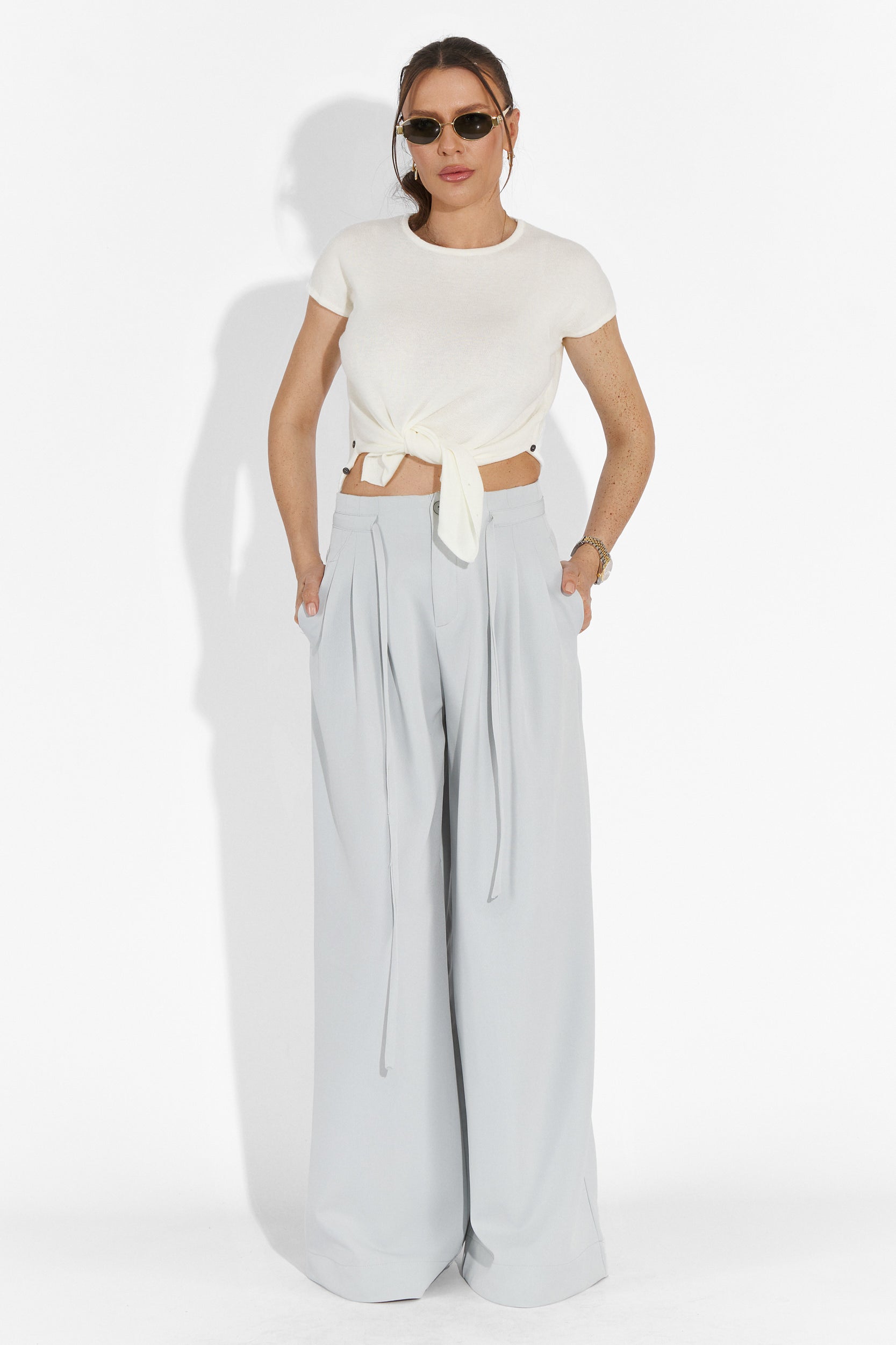 Casual blue ladies pants Eusebiu Bogas