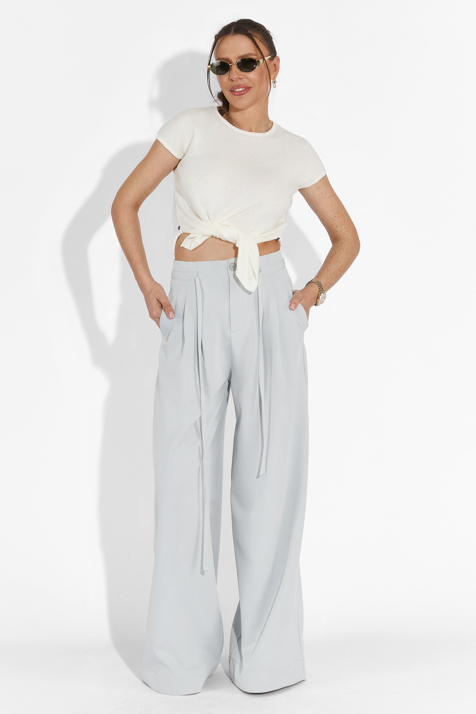 Casual blue ladies pants Eusebiu Bogas