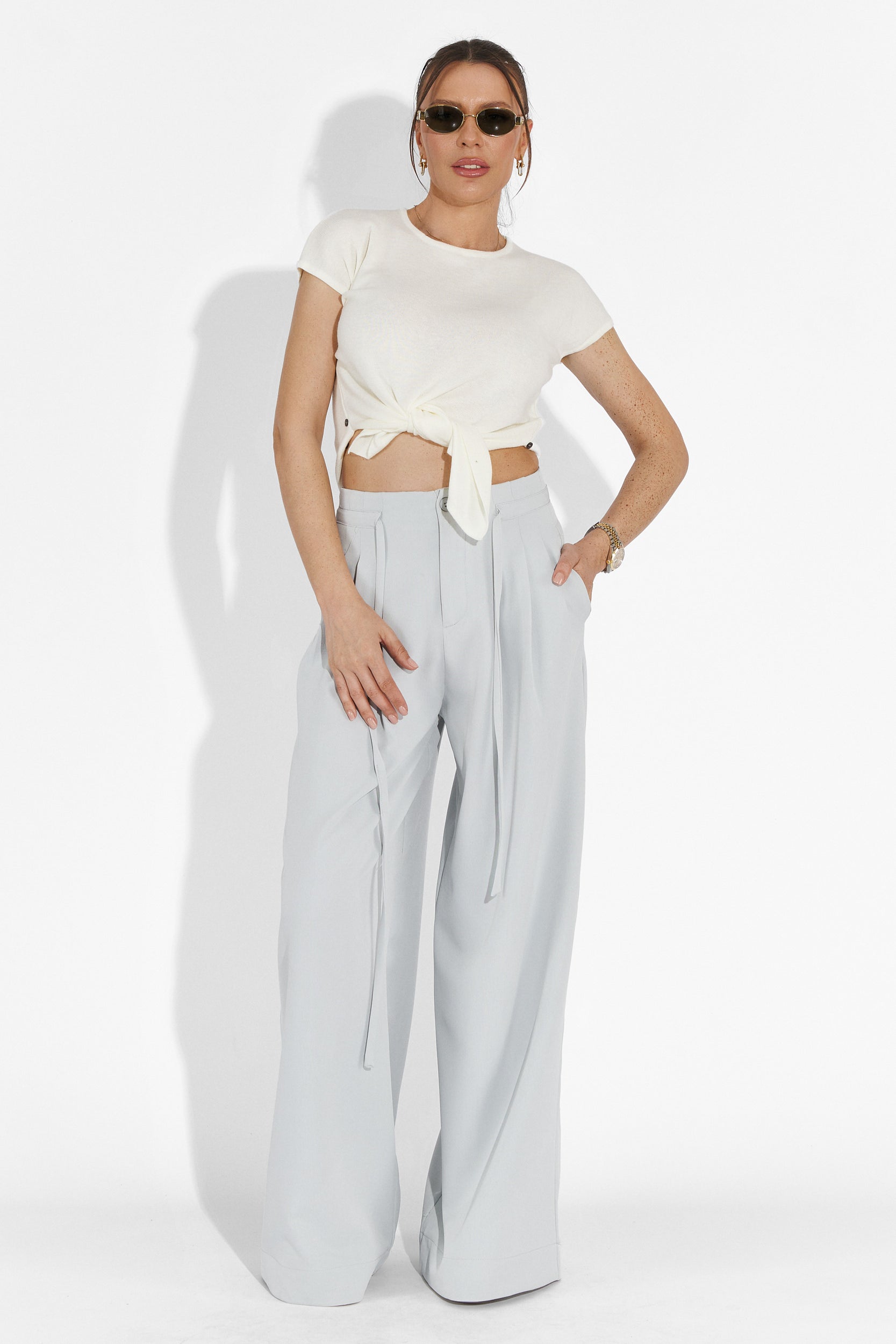 Casual blue ladies pants Eusebiu Bogas