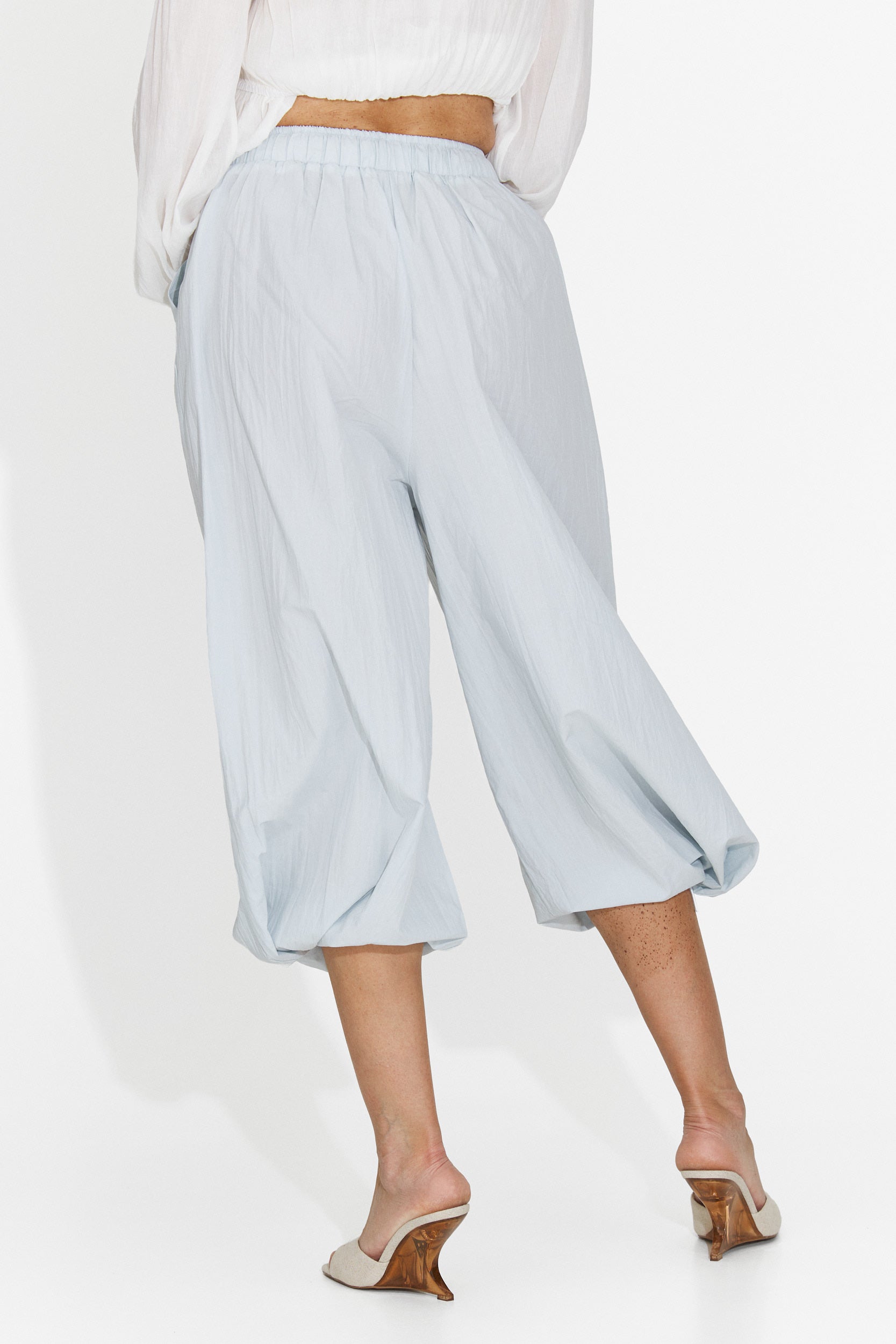 Pantaloni dama casual bleu Lyhok Bogas