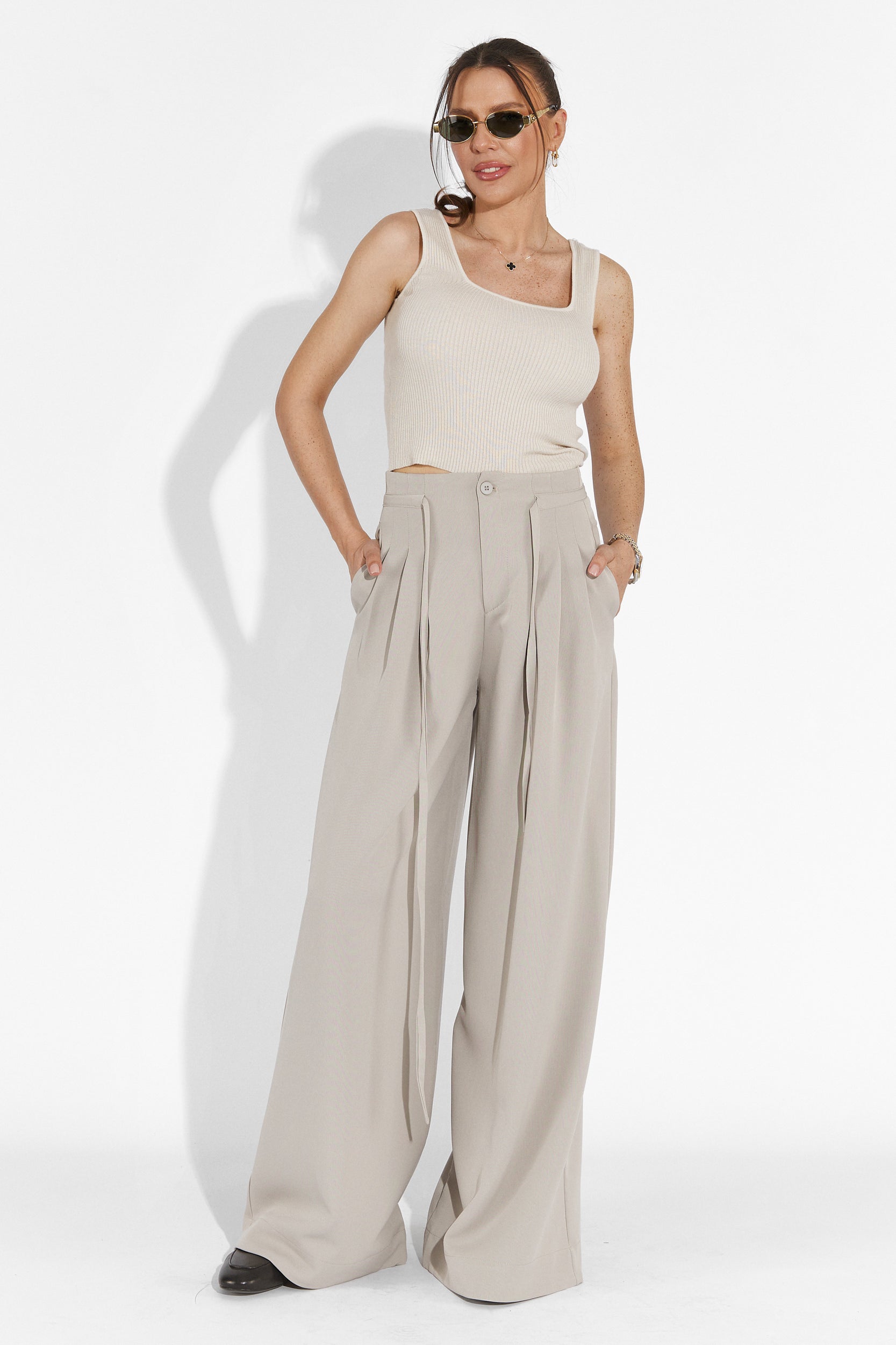 Casual grey ladies trousers Eusebiu Bogas