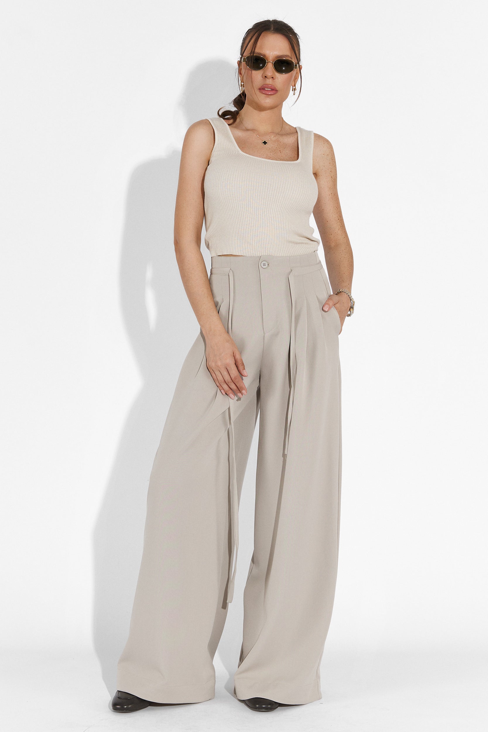 Casual grey ladies trousers Eusebiu Bogas
