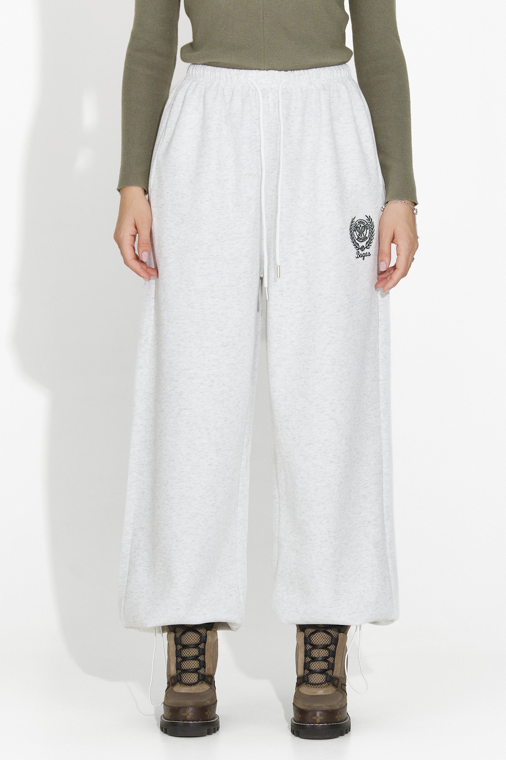 Pantaloni dama casual gri Novirene Bogas