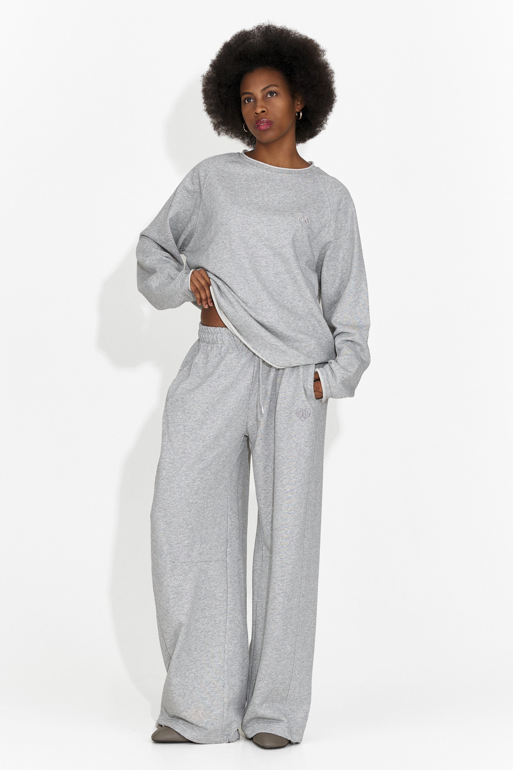 Pantaloni dama casual gri Romela Bogas