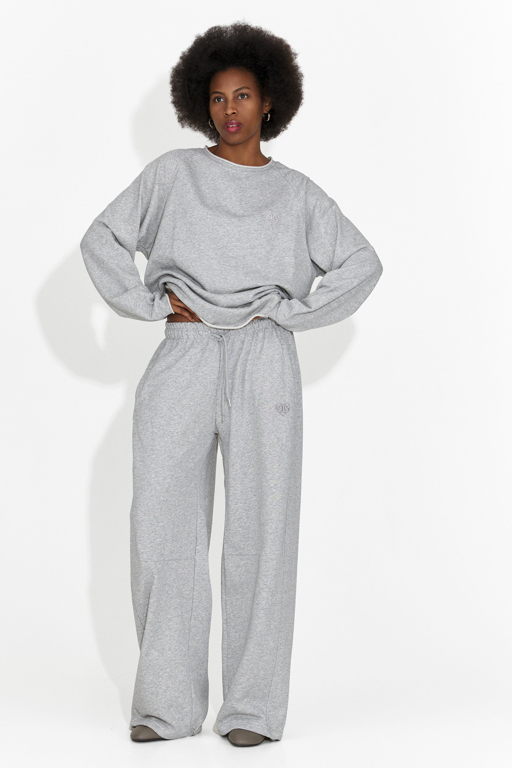 Pantaloni dama casual gri Romela Bogas