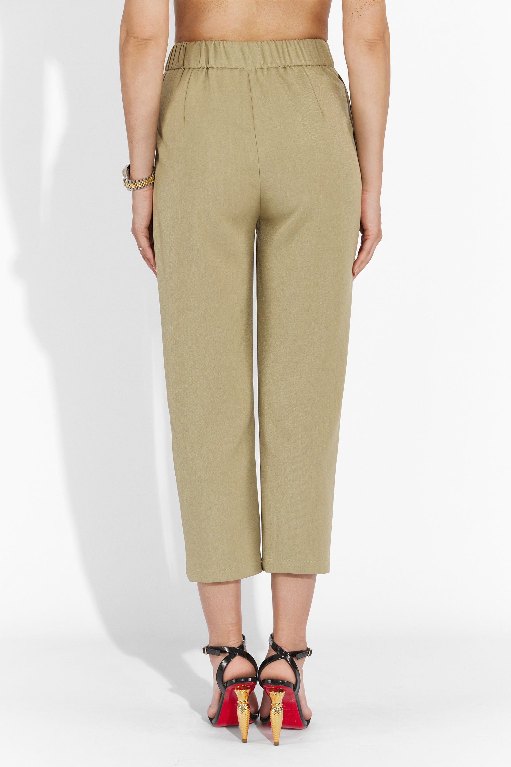 Alvaro Bogas Casual Khaki Women's Trousers