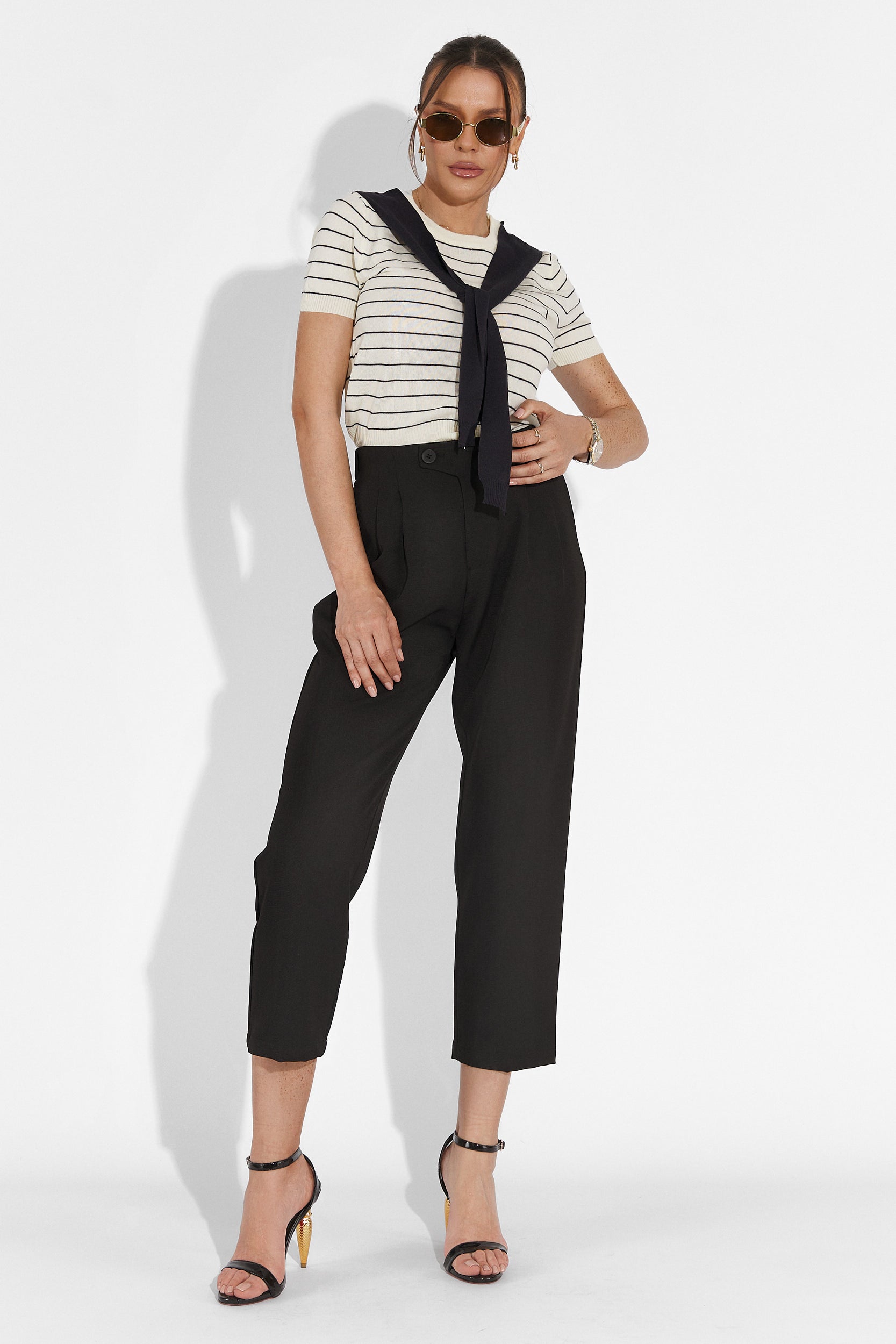 Alvaro Bogas Black Casual Women's Pants