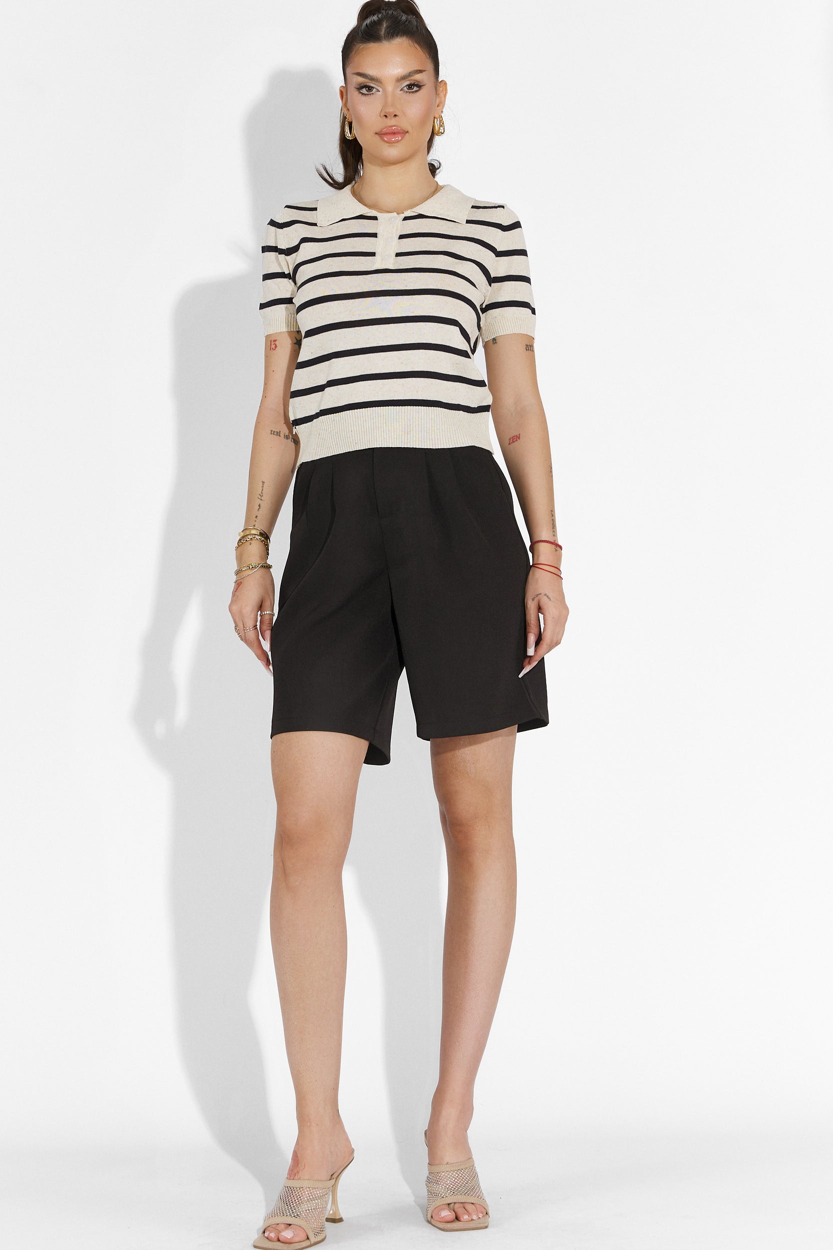 Pantaloni dama casual negri Athuro Bogas