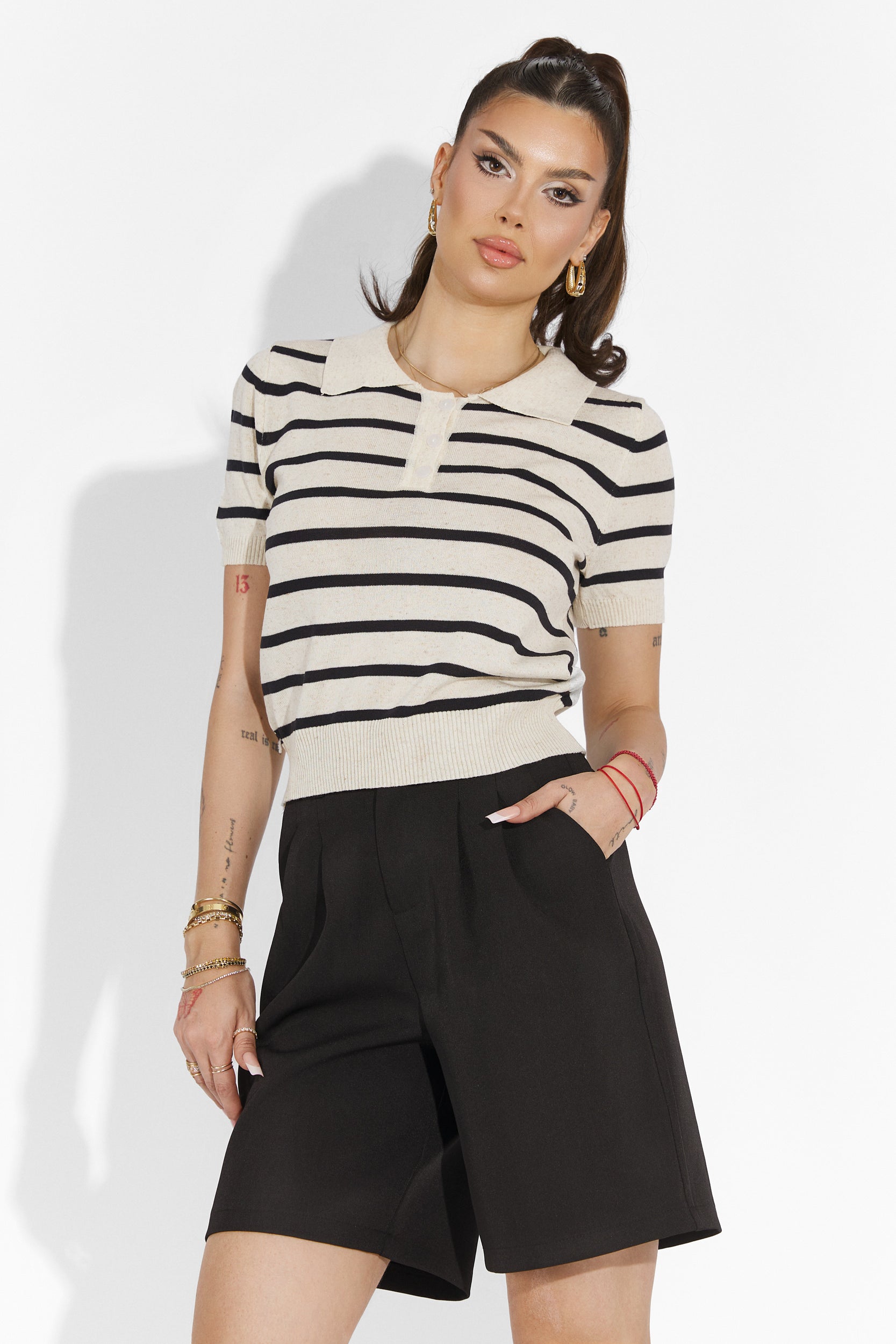 Pantaloni dama casual negri Athuro Bogas