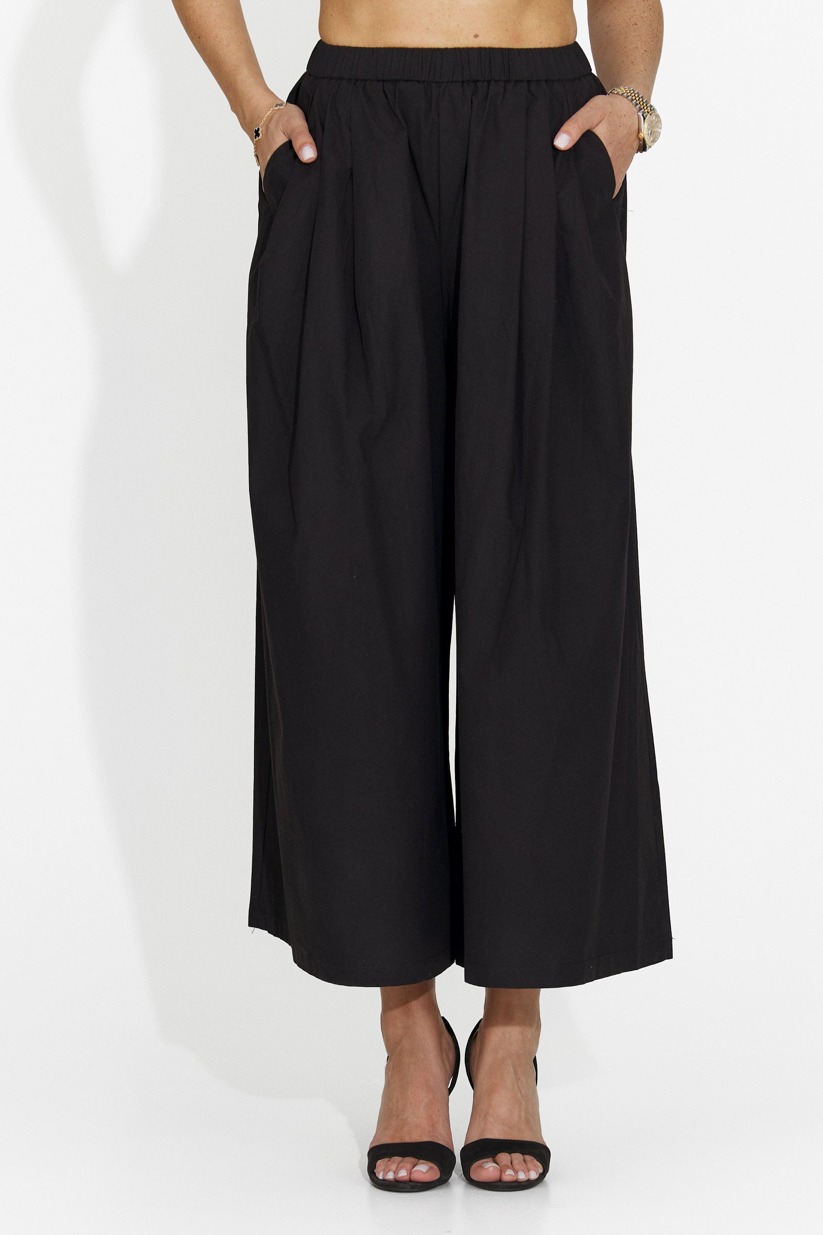 Pantaloni dama casual negri Bluebel Bogas