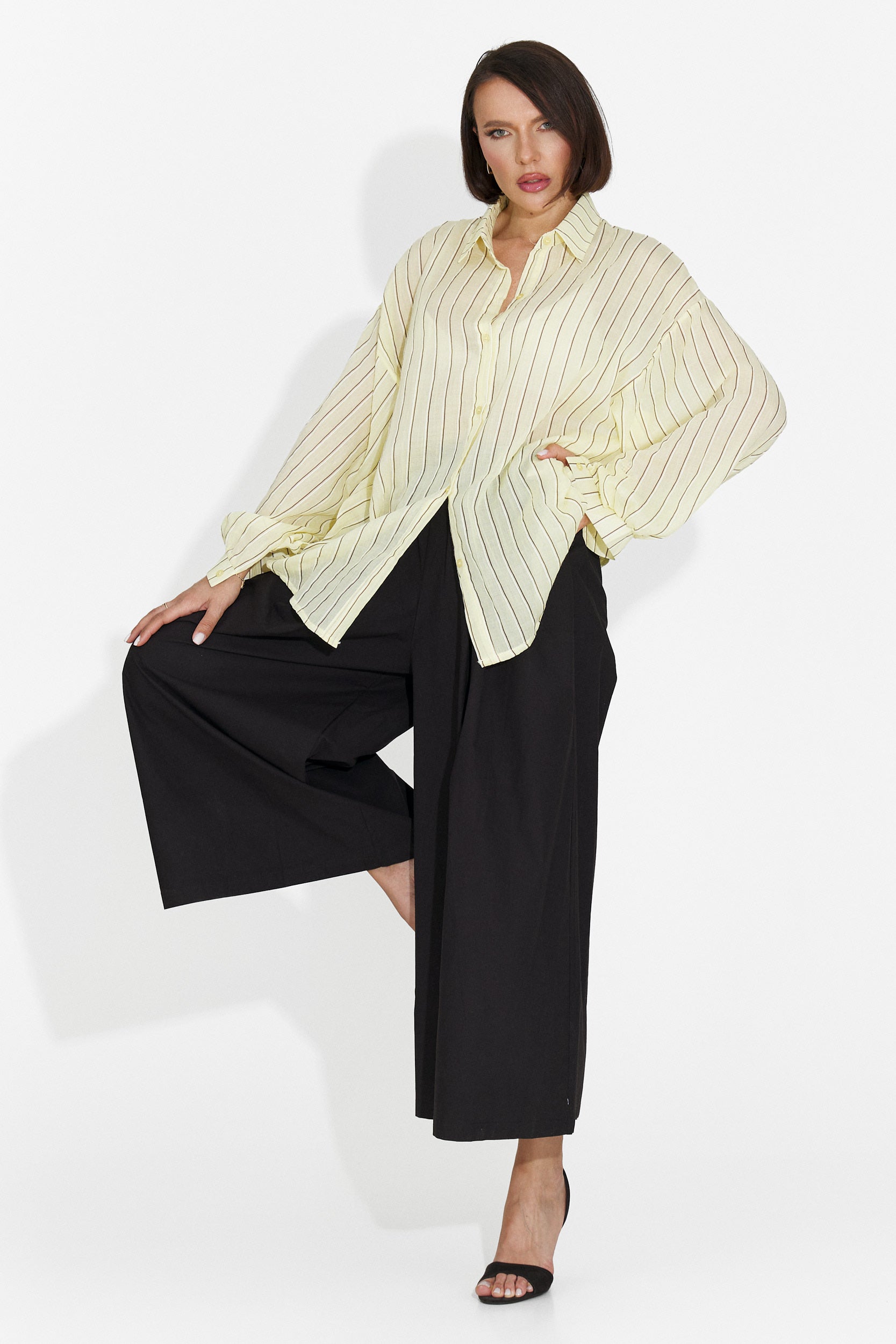 Pantaloni dama casual negri Bluebel Bogas