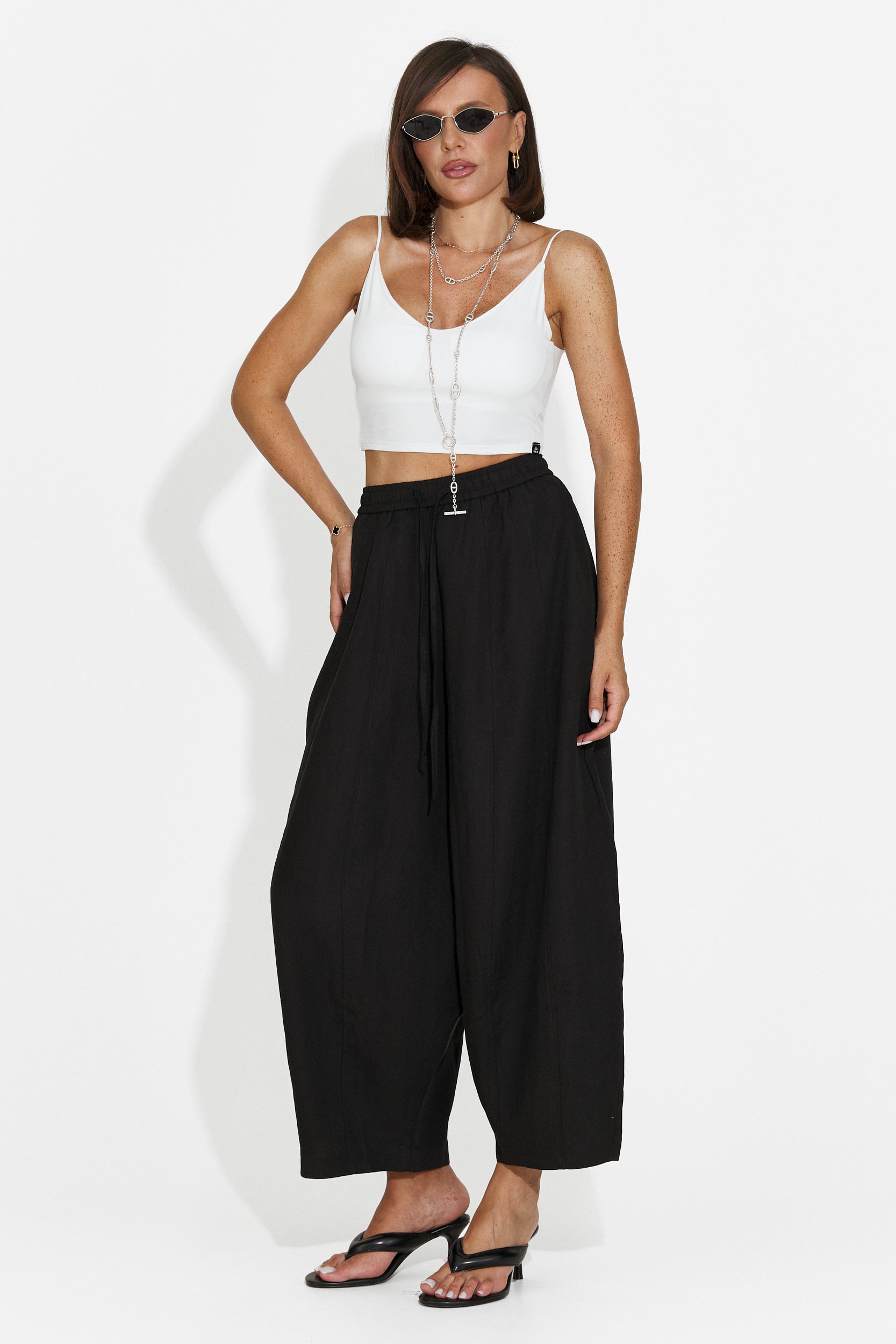 Pantaloni dama casual negri Eusepia Bogas