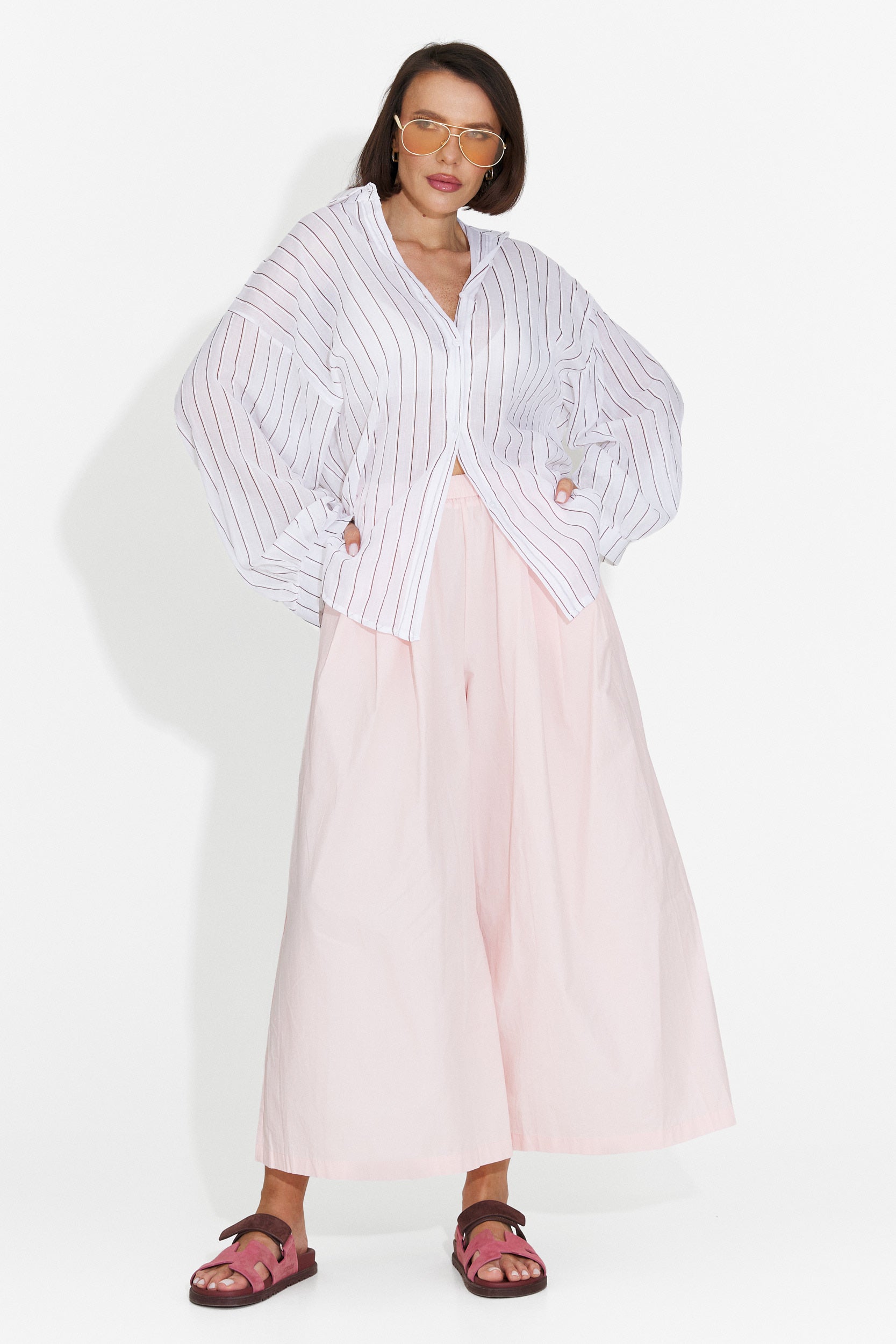 Pantaloni dama casual roz Bluebel Bogas