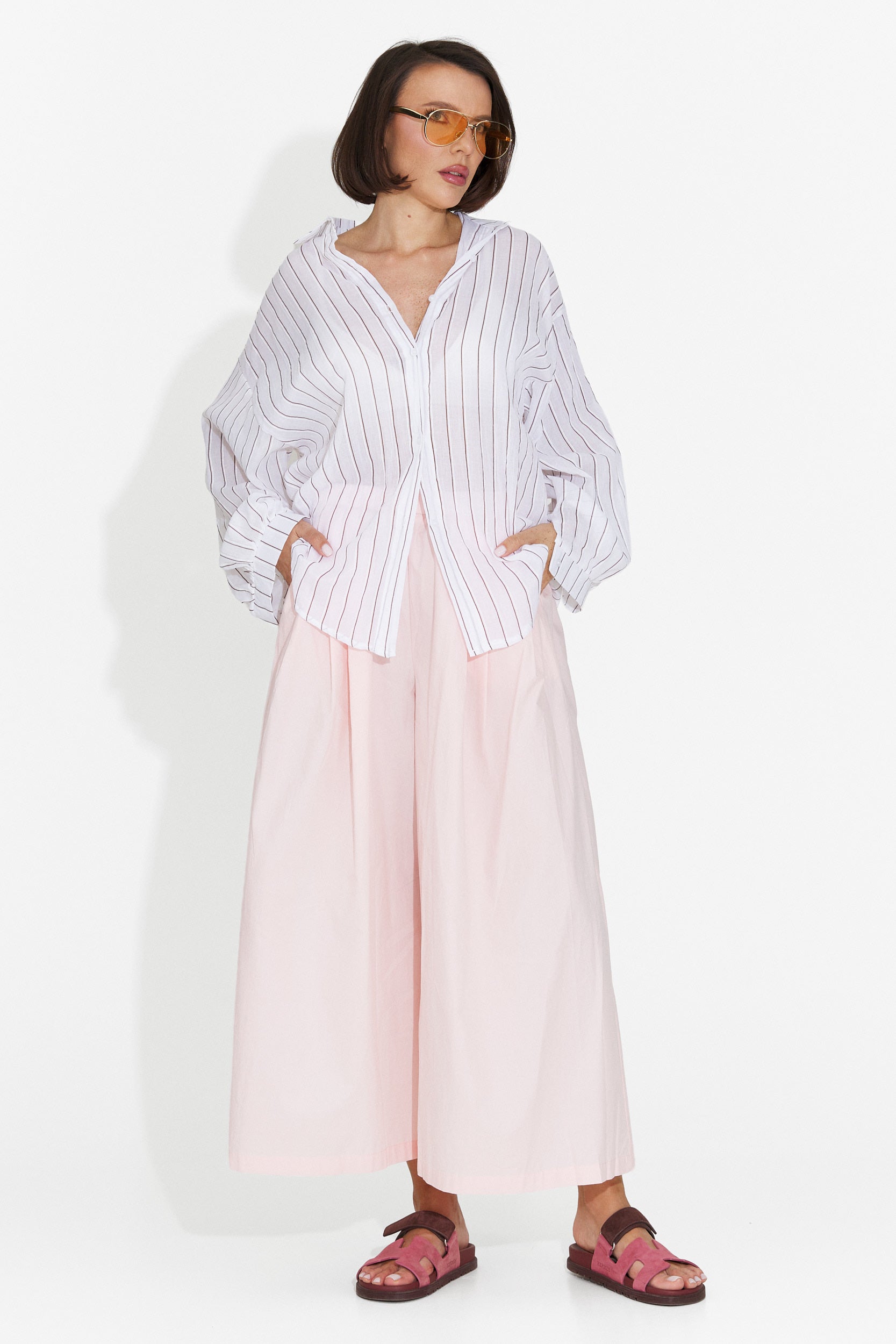 Pantaloni dama casual roz Bluebel Bogas