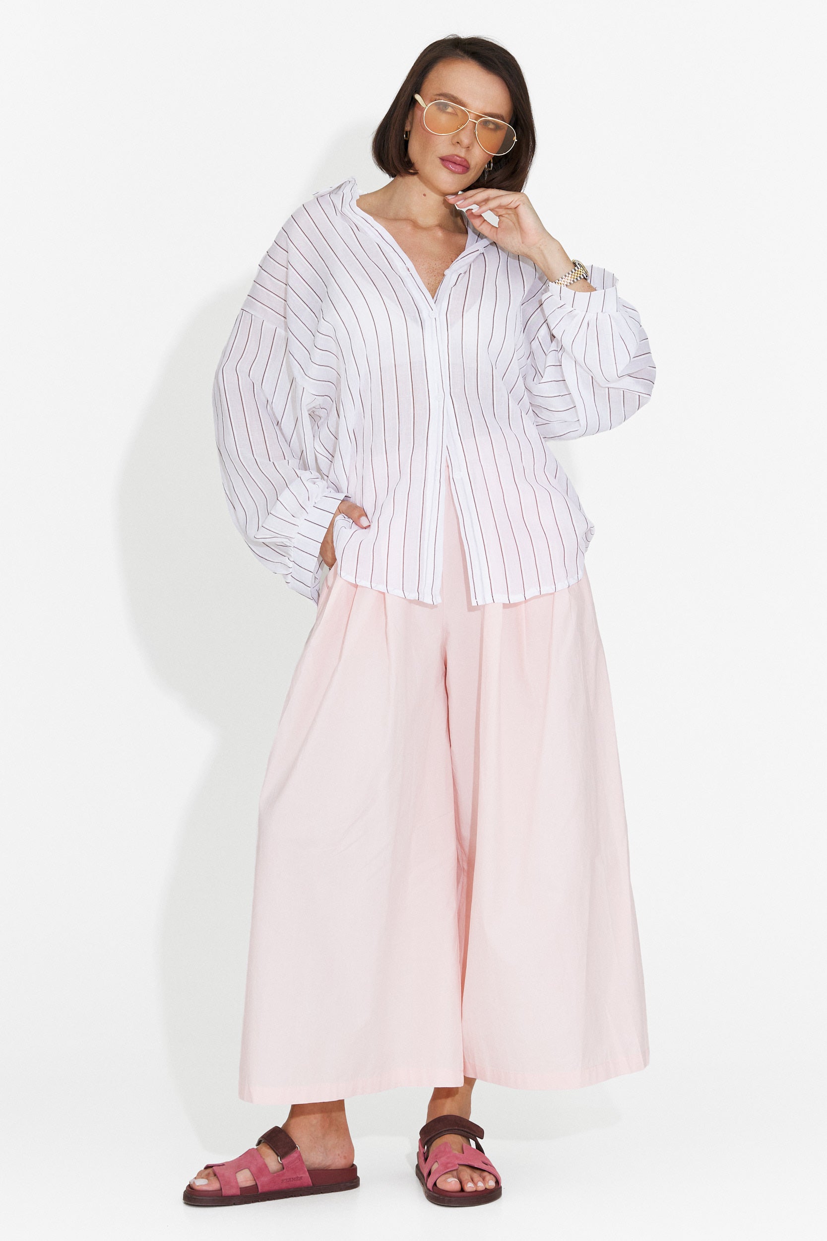 Pantaloni dama casual roz Bluebel Bogas