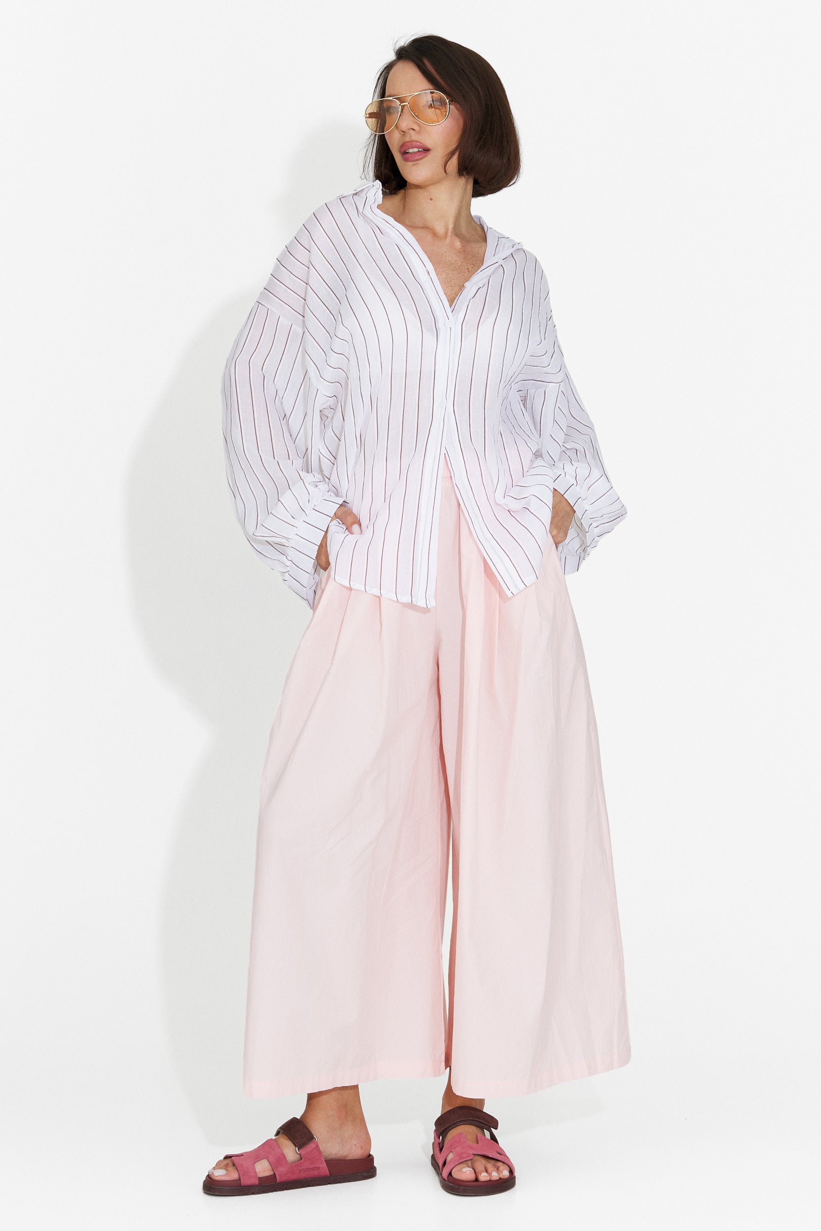 Pantaloni dama casual roz Bluebel Bogas