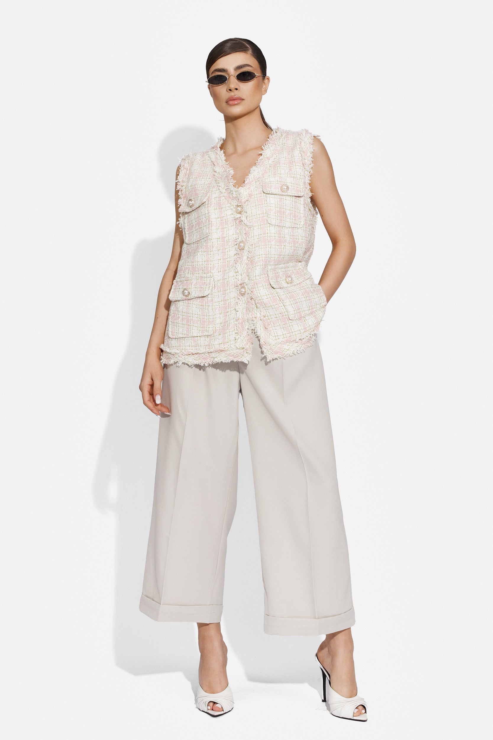 Pantaloni dama eleganti gri Apelas Bogas