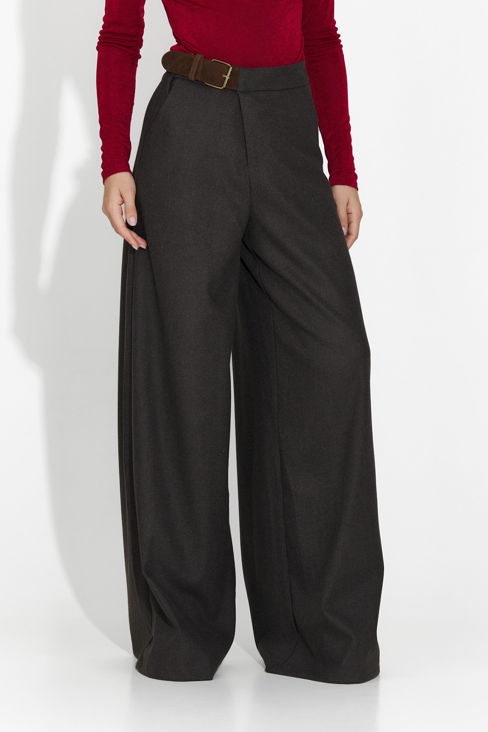 Pantaloni dama eleganti gri Velira Bogas