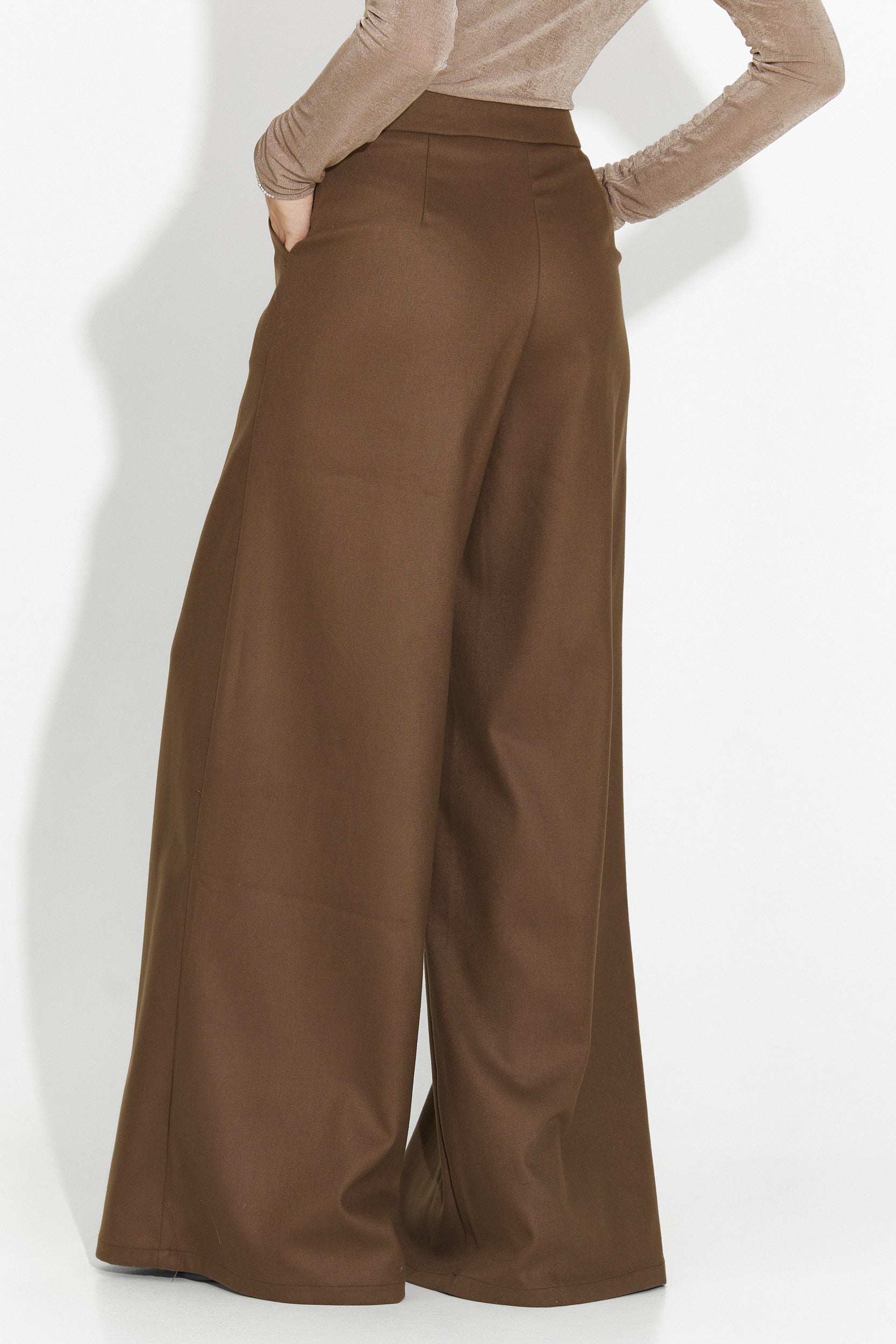 Pantaloni dama eleganti maro Velira Bogas