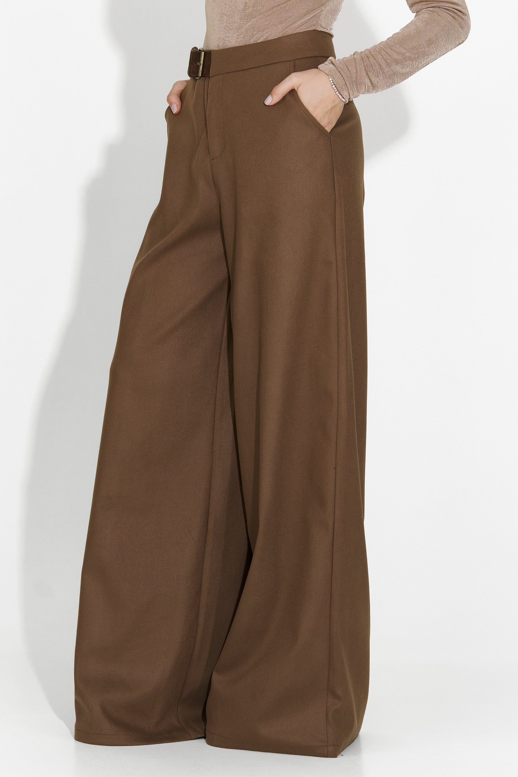 Pantaloni dama eleganti maro Velira Bogas