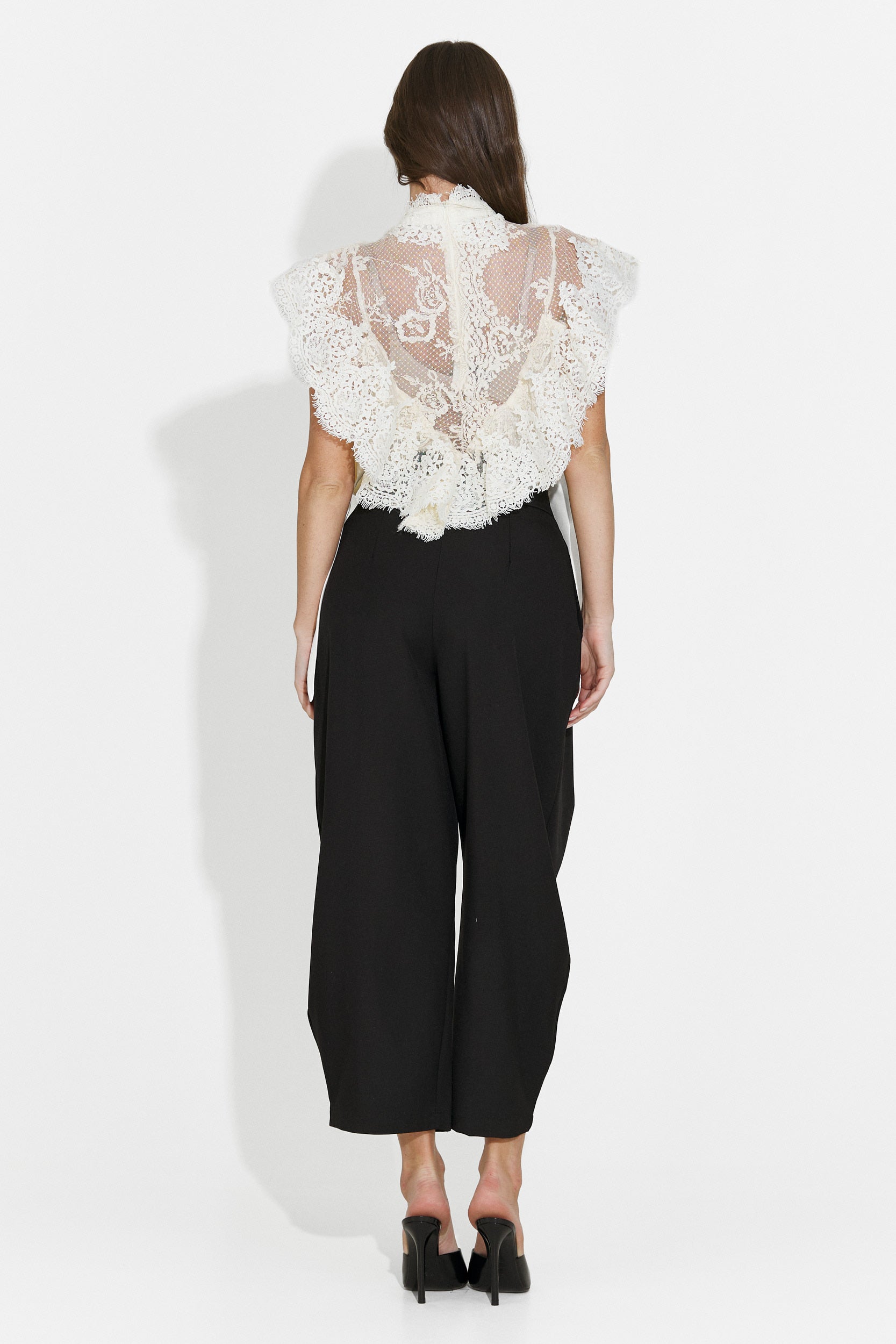 Pantaloni dama eleganti negri Kemily Bogas