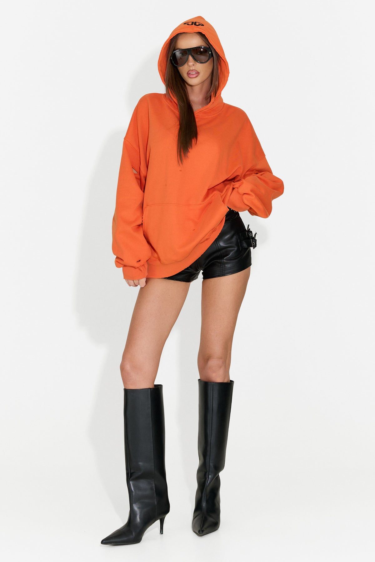 Pantaloni scurti dama casual negri Nodyna Bogas, imaginea 3 din 8