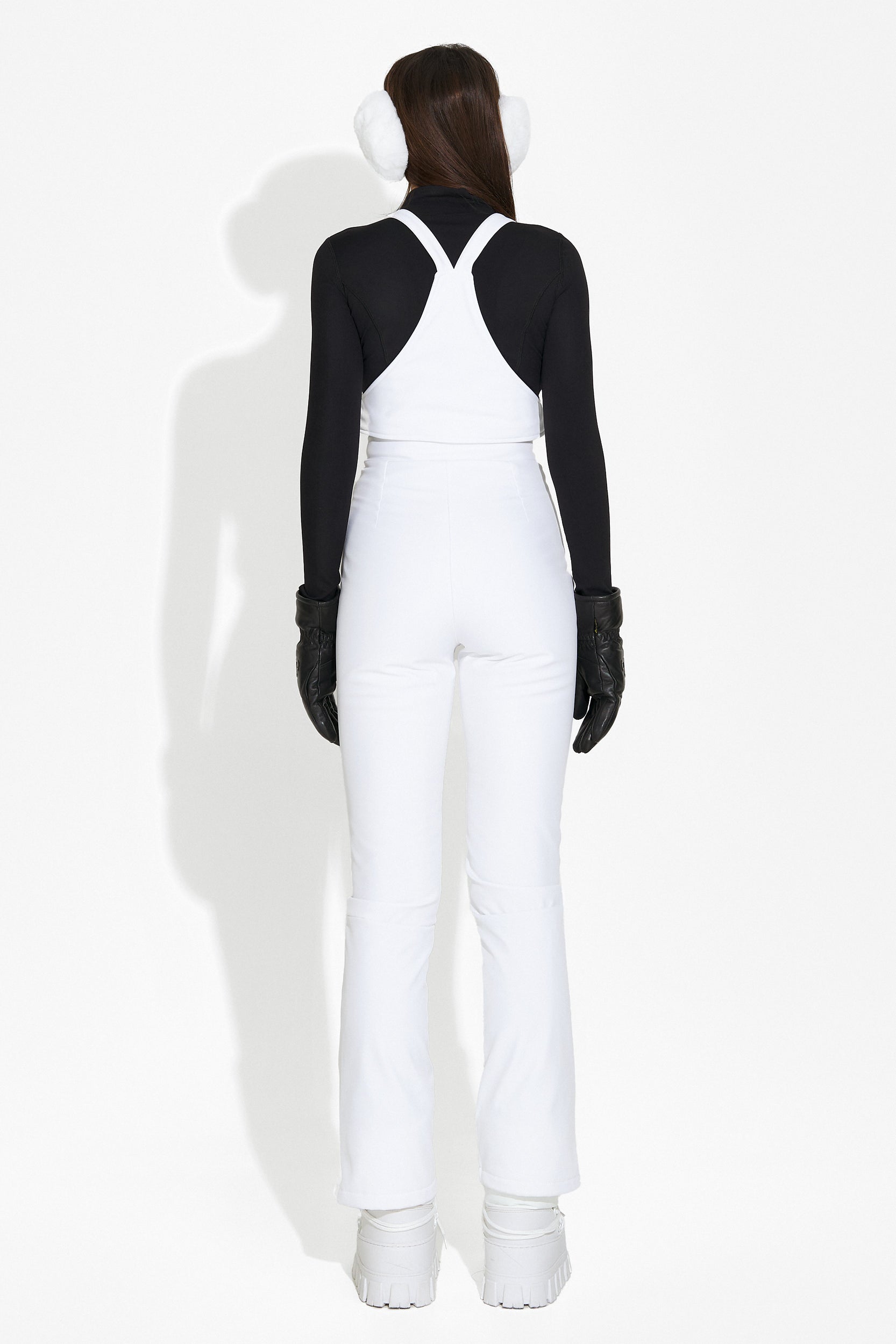 Pantaloni ski dama albi Glop Bogas