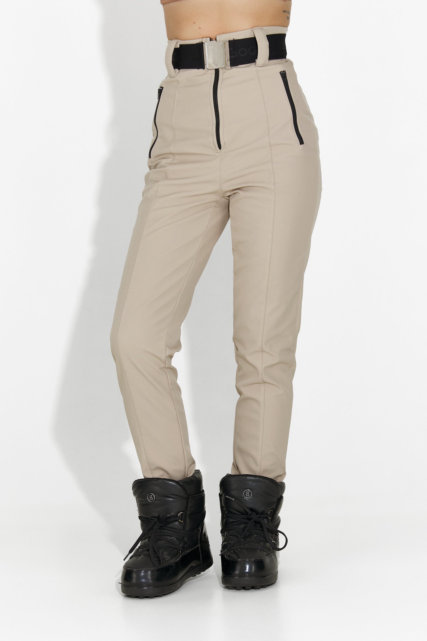 Pantaloni ski dama bej Daviria Bogas