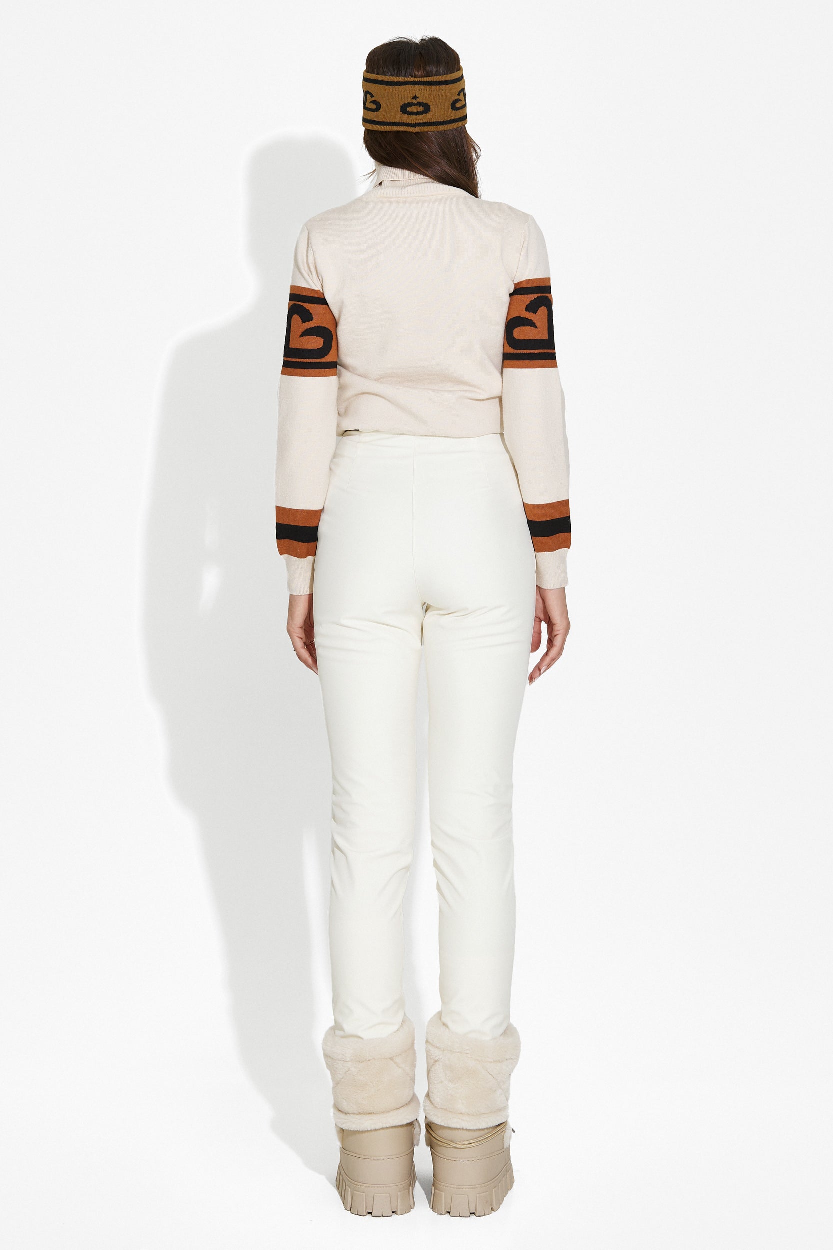 Pantaloni ski dama bej Fabbri Bogas