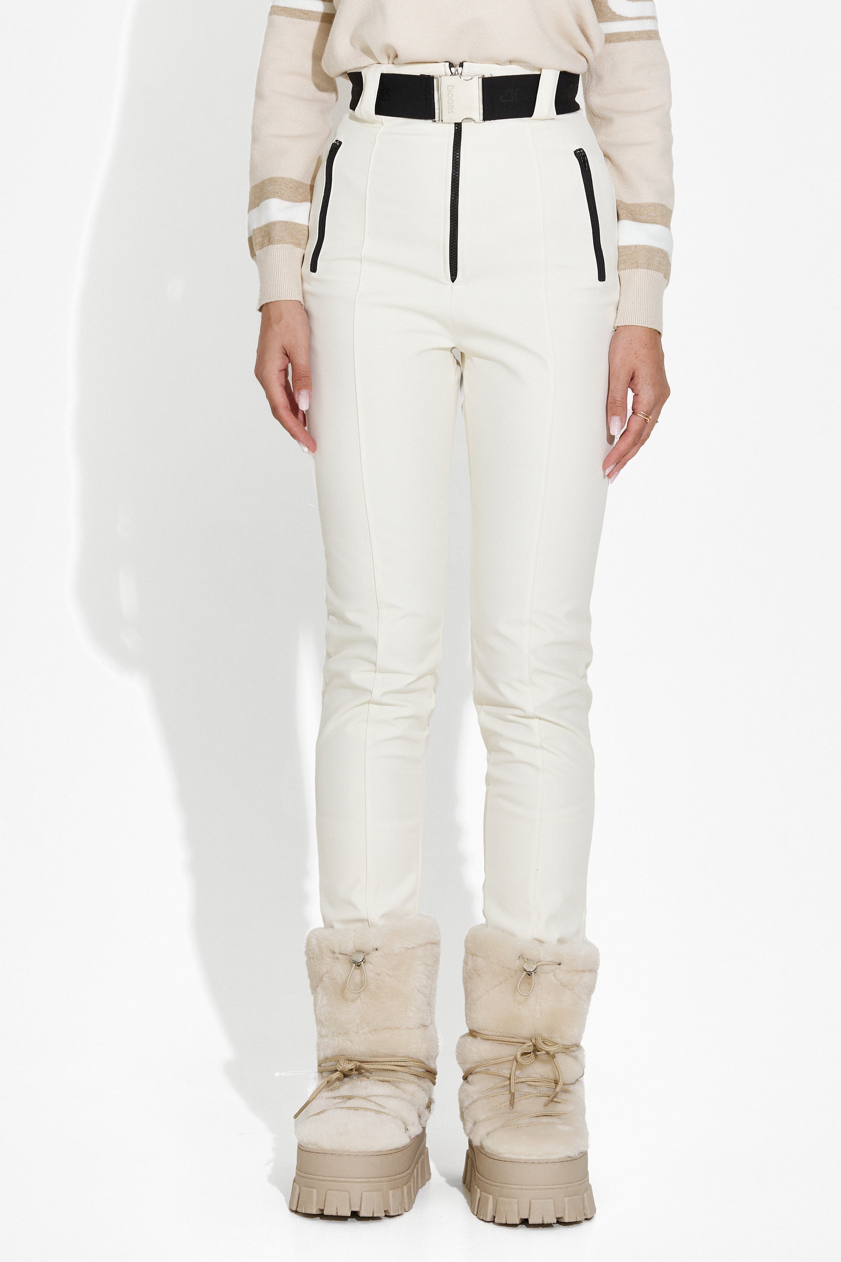 Pantaloni ski dama bej Fabbri Bogas