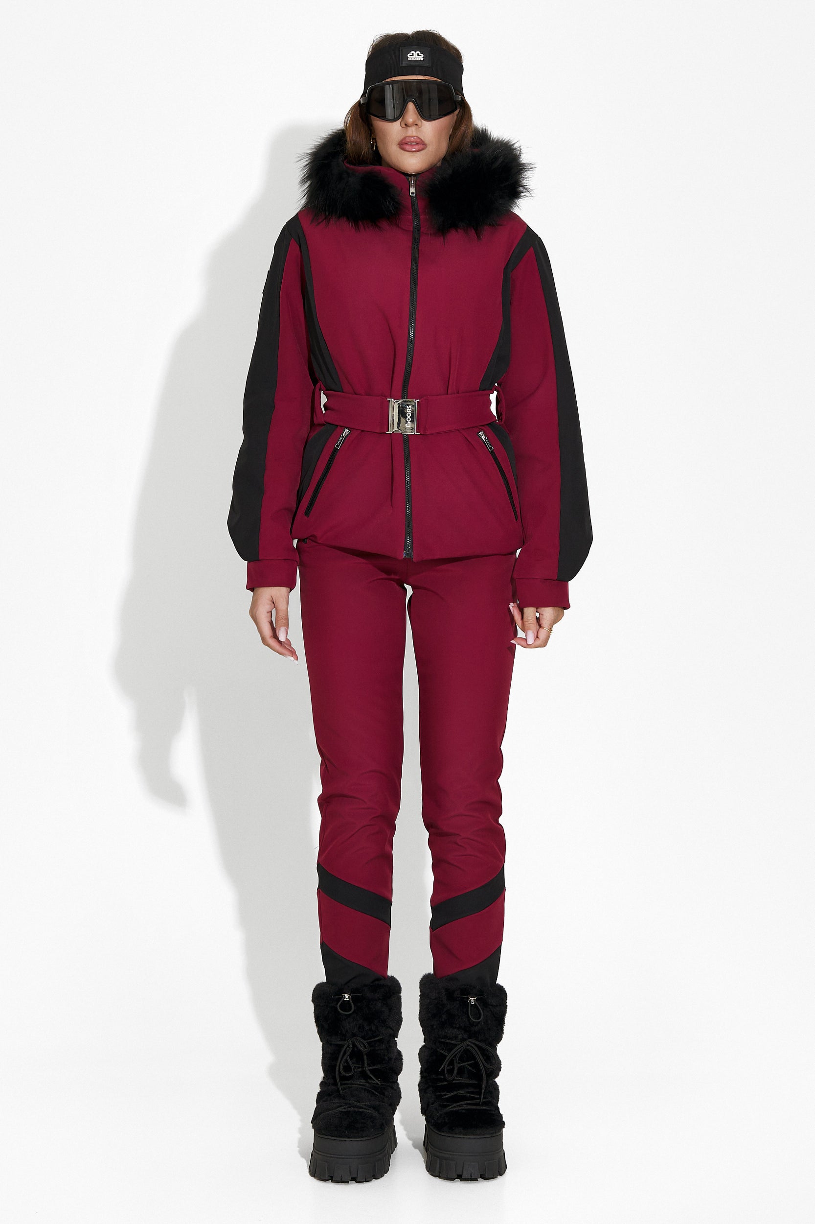 Burgundy Lorya Bogas Ski Pants for Women