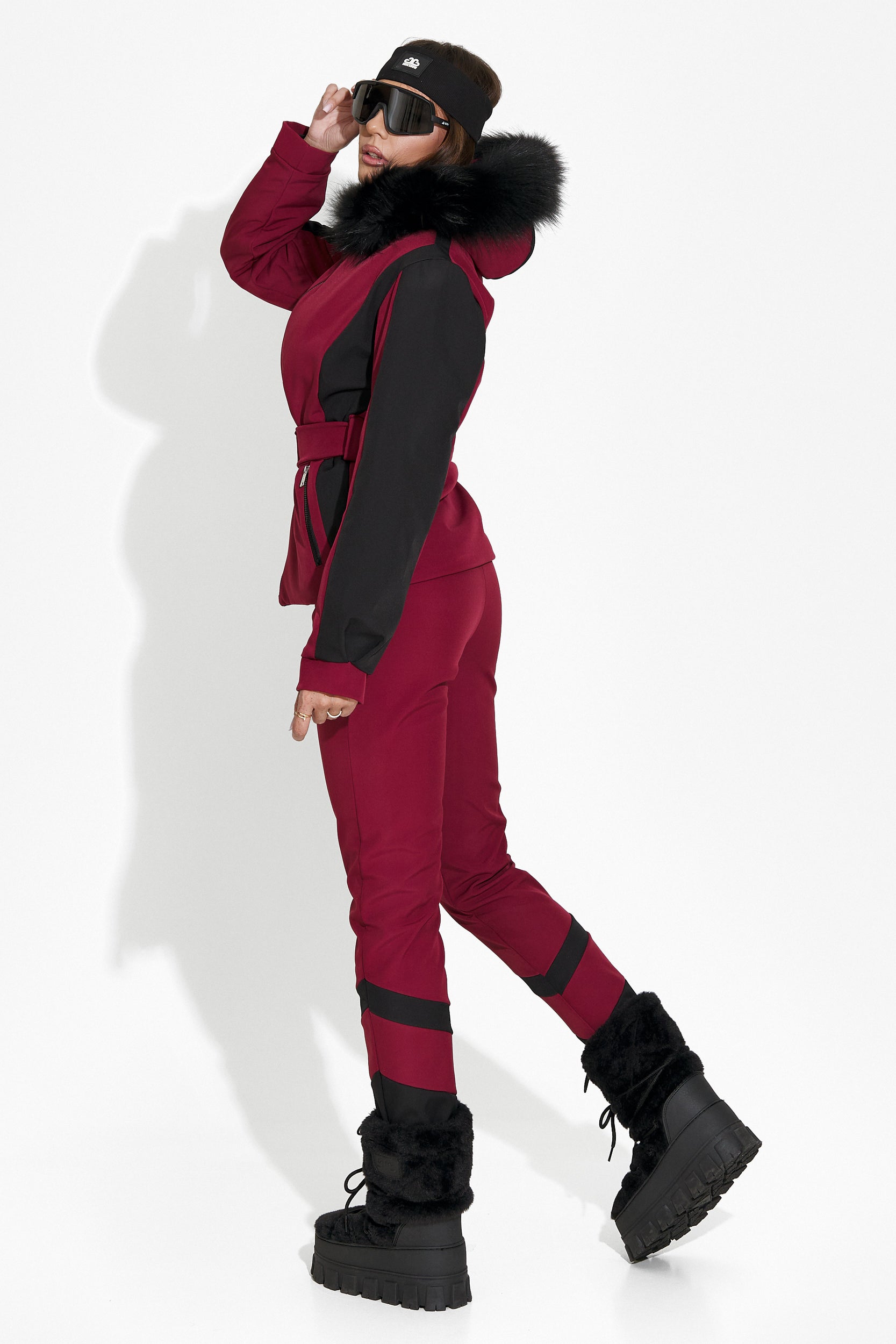 Burgundy Lorya Bogas Ski Pants for Women