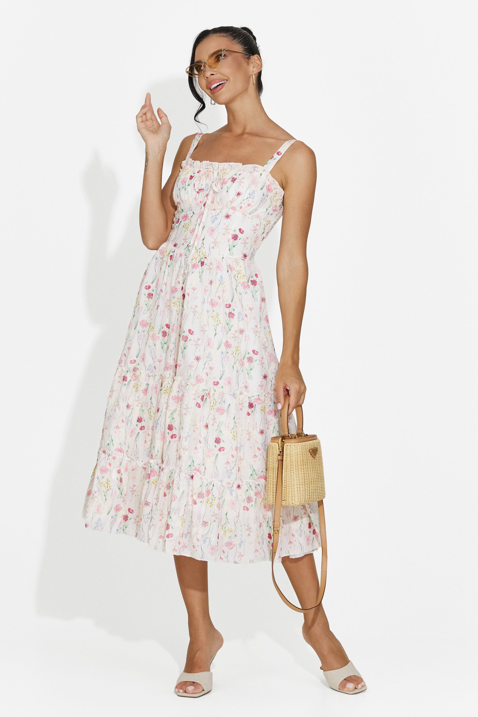 Rochie dama midi roz Alisa Bogas