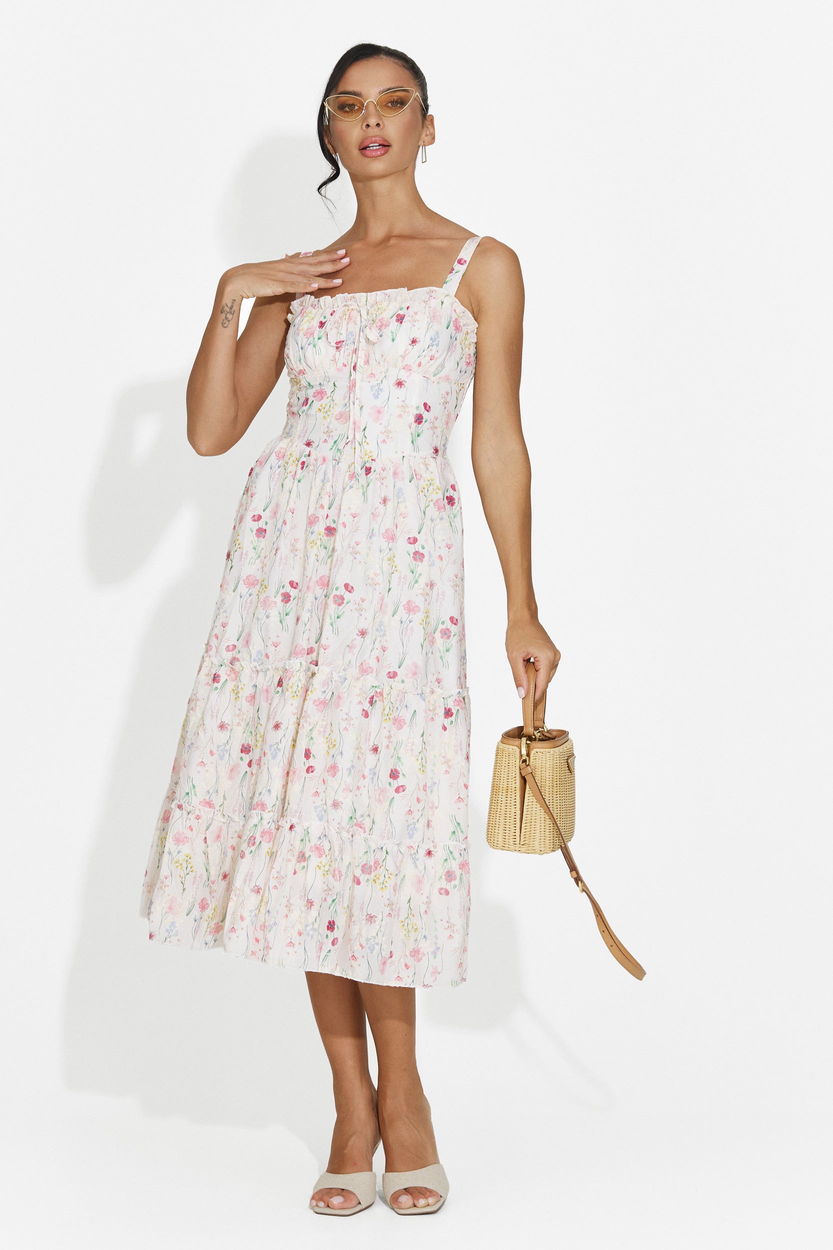 Rochie dama midi roz Alisa Bogas