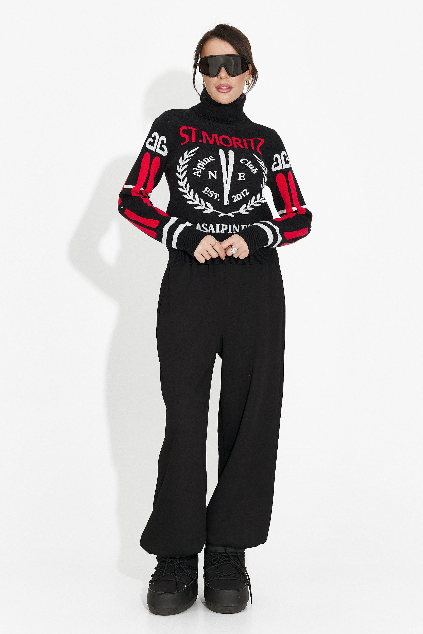 Pulover dama casual negru Fabina Bogas