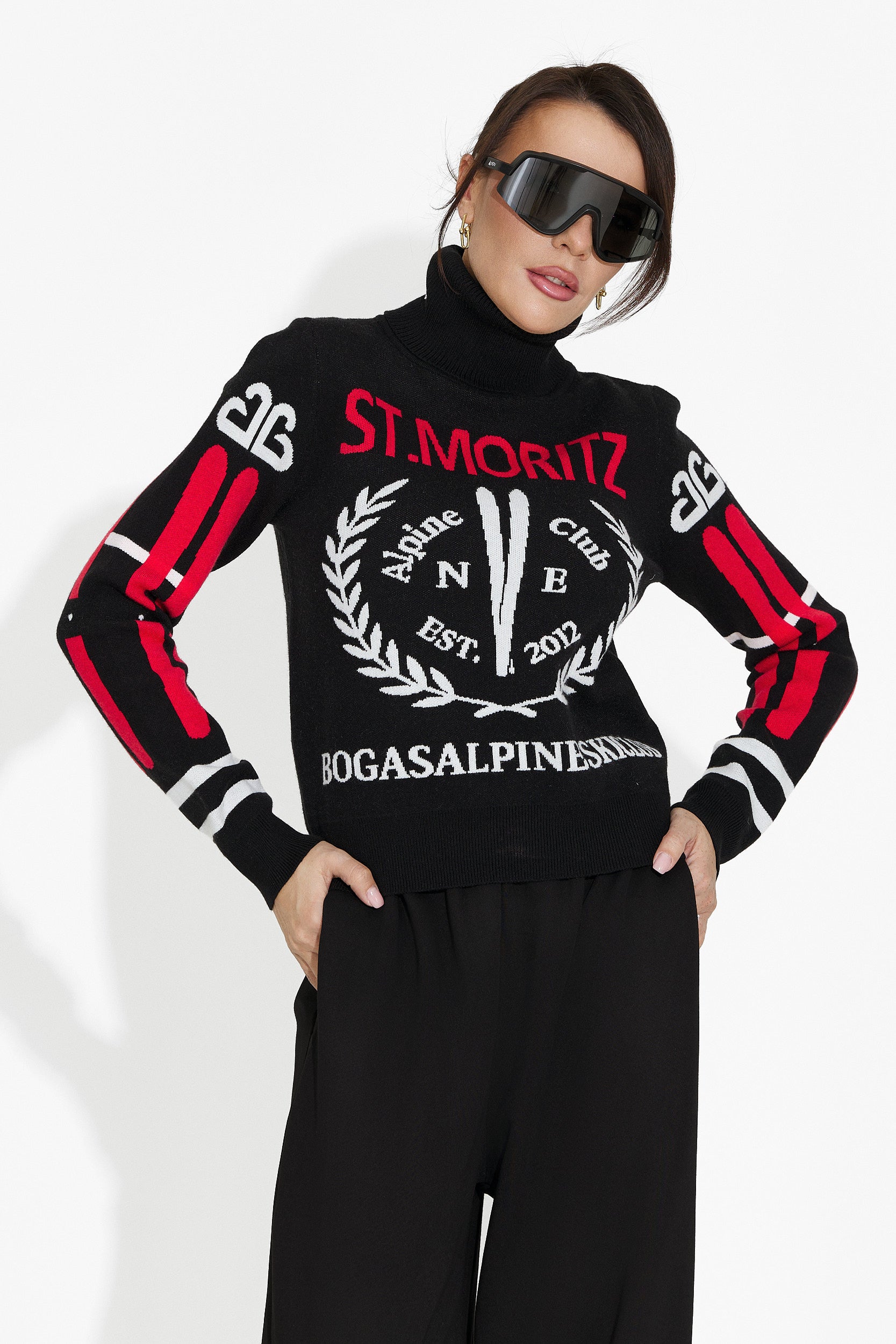 Women's casual black sweater Fabina Bogas