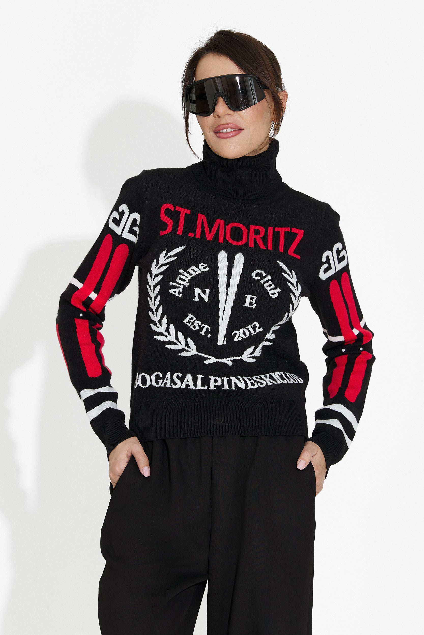 Women's casual black sweater Fabina Bogas