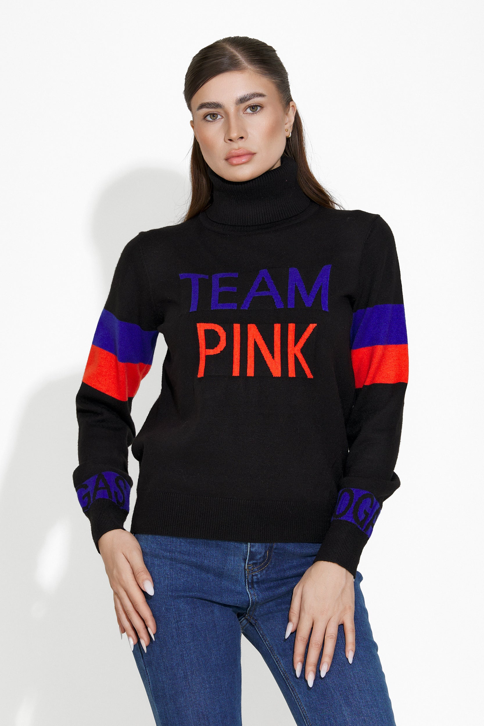 Geana Bogas Casual Black Women's Sweater