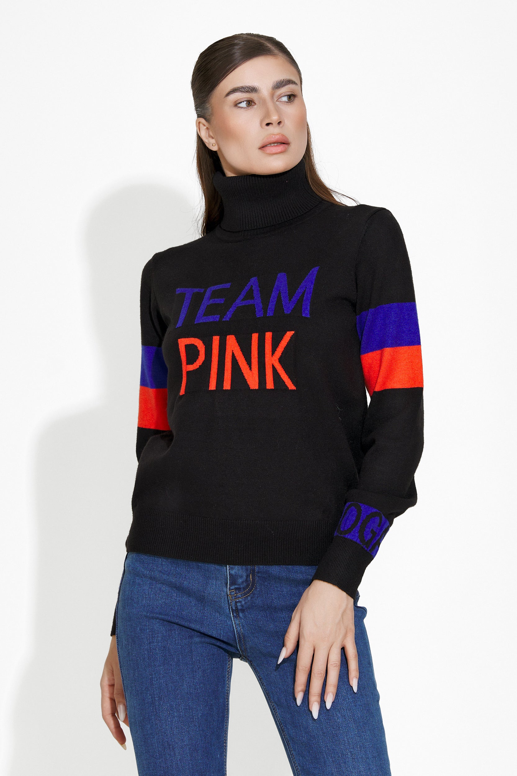 Geana Bogas Casual Black Women's Sweater