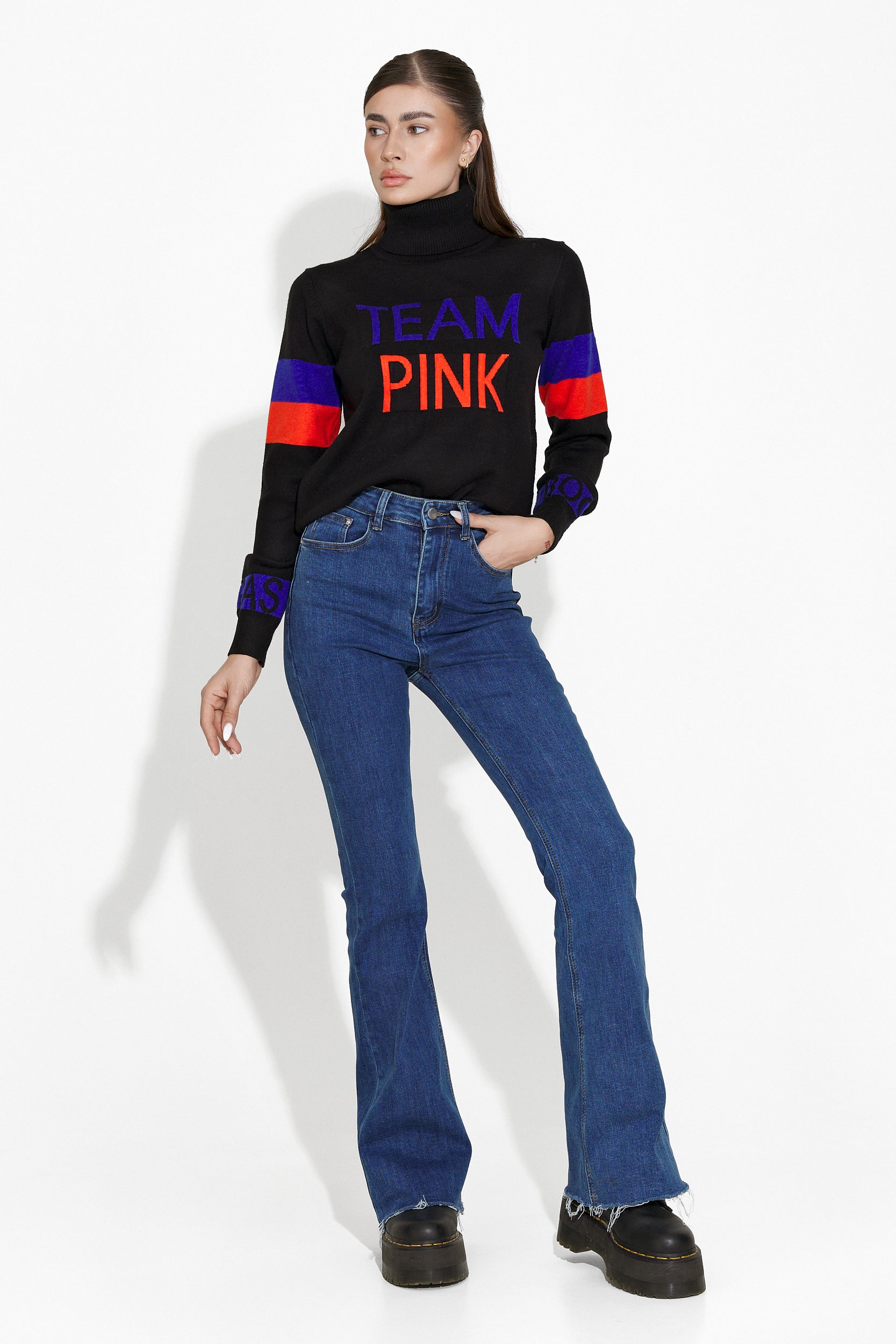 Geana Bogas Casual Black Women's Sweater