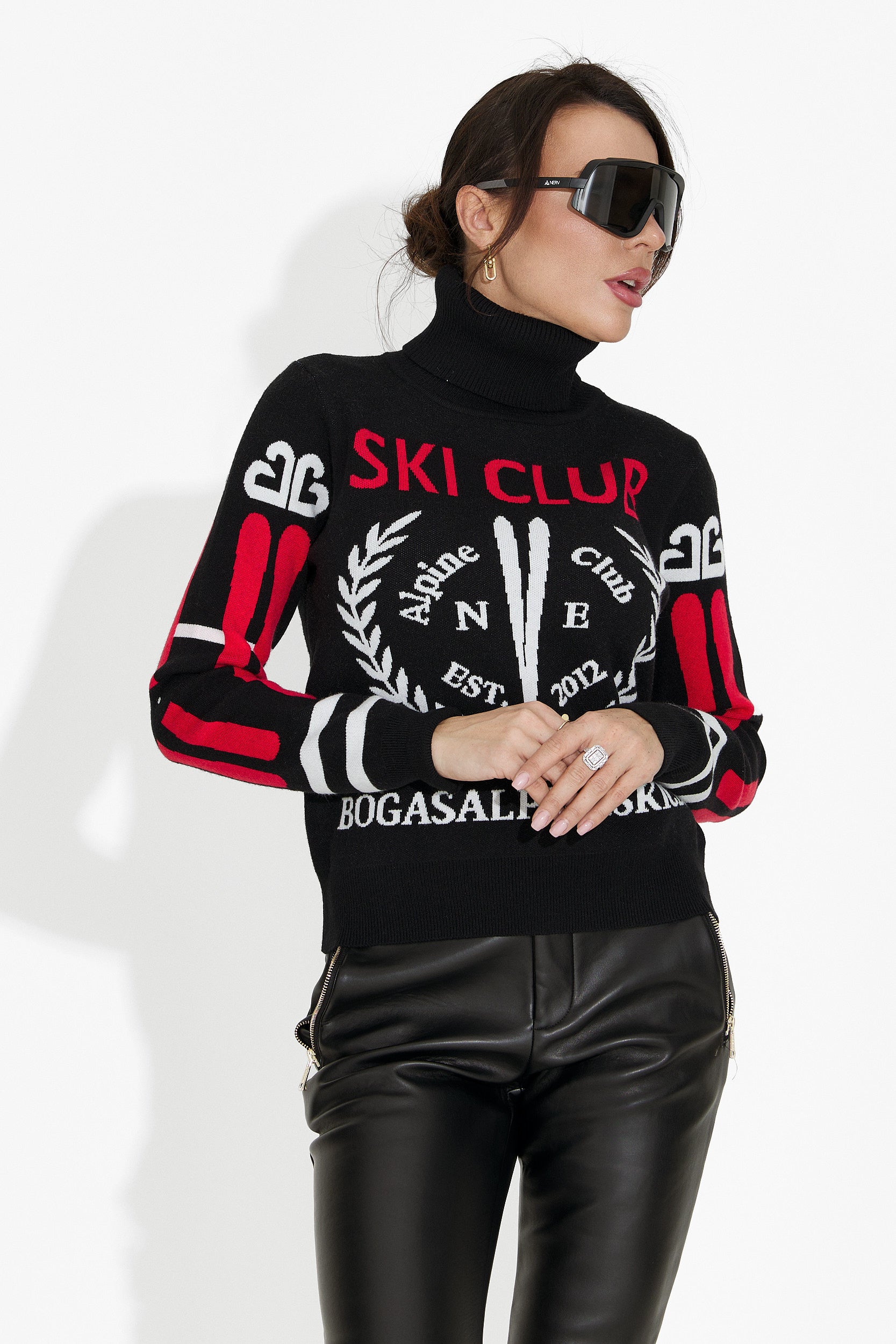 Women's casual black sweater Nesia Bogas