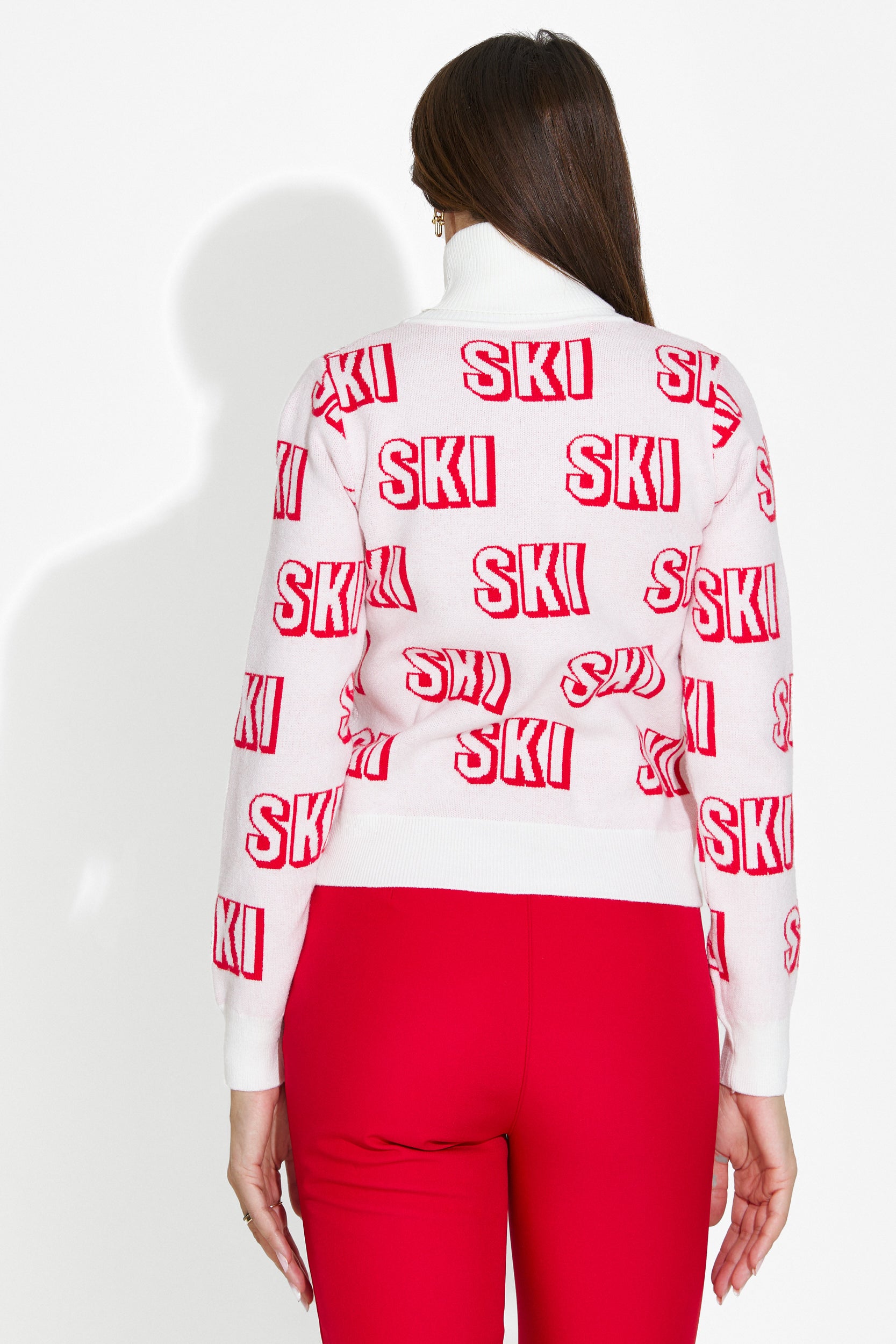 White Caresia Bogas Women's Ski Sweater