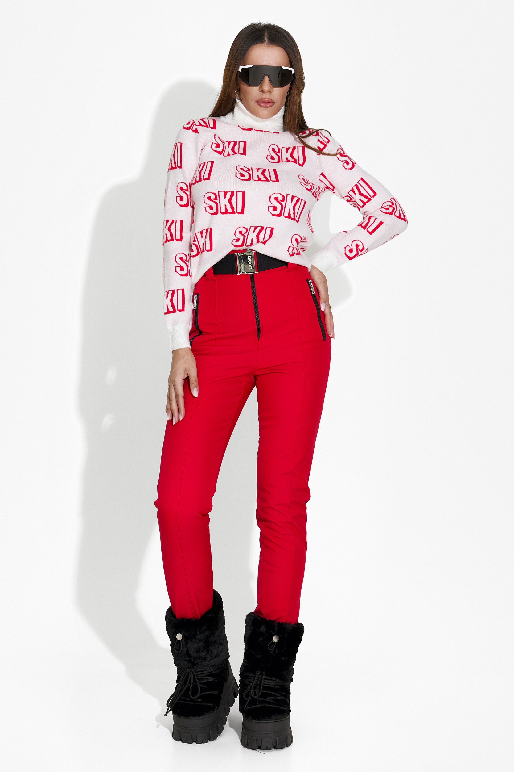 White Caresia Bogas Women's Ski Sweater