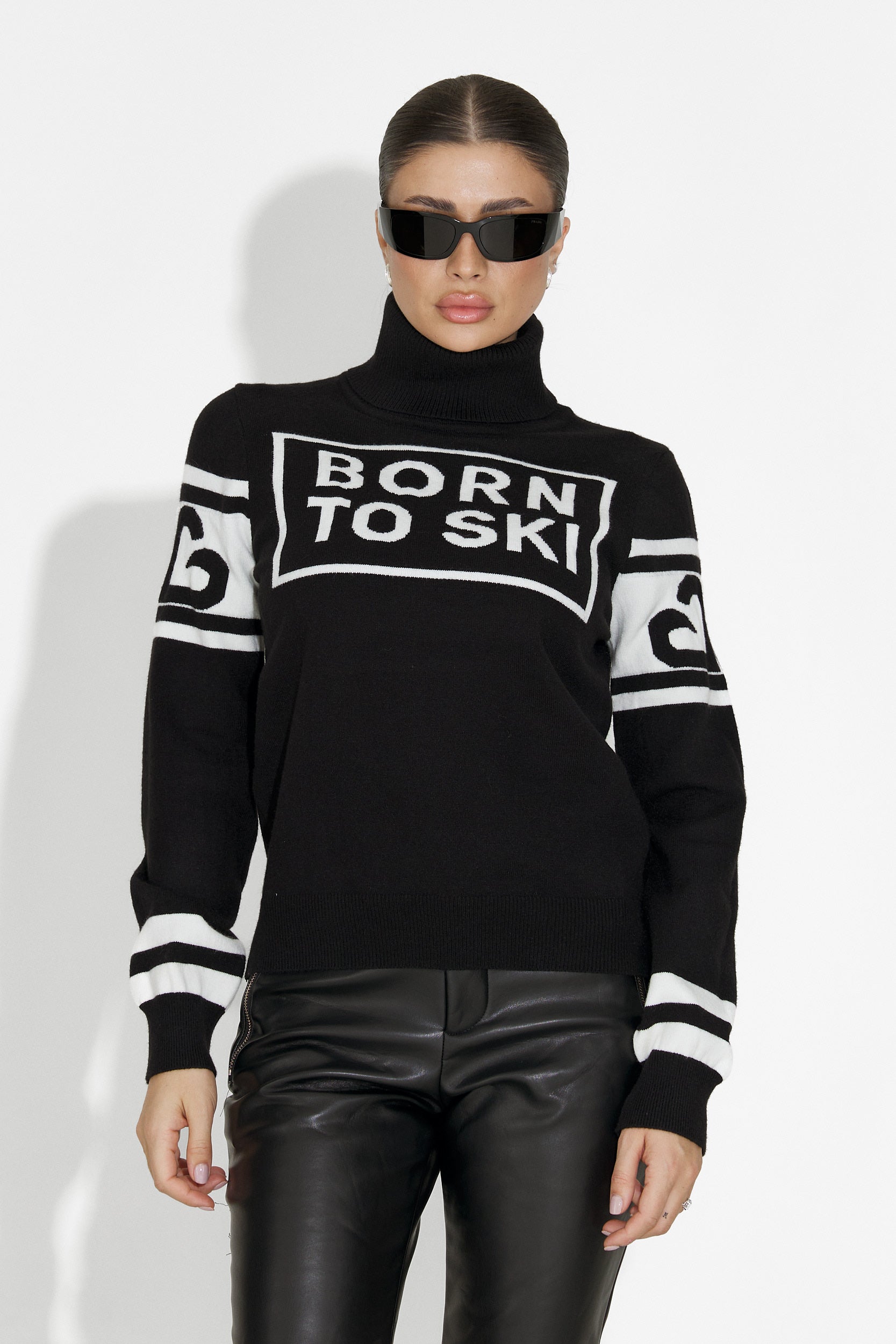 Pulover ski dama negru Delyra Bogas