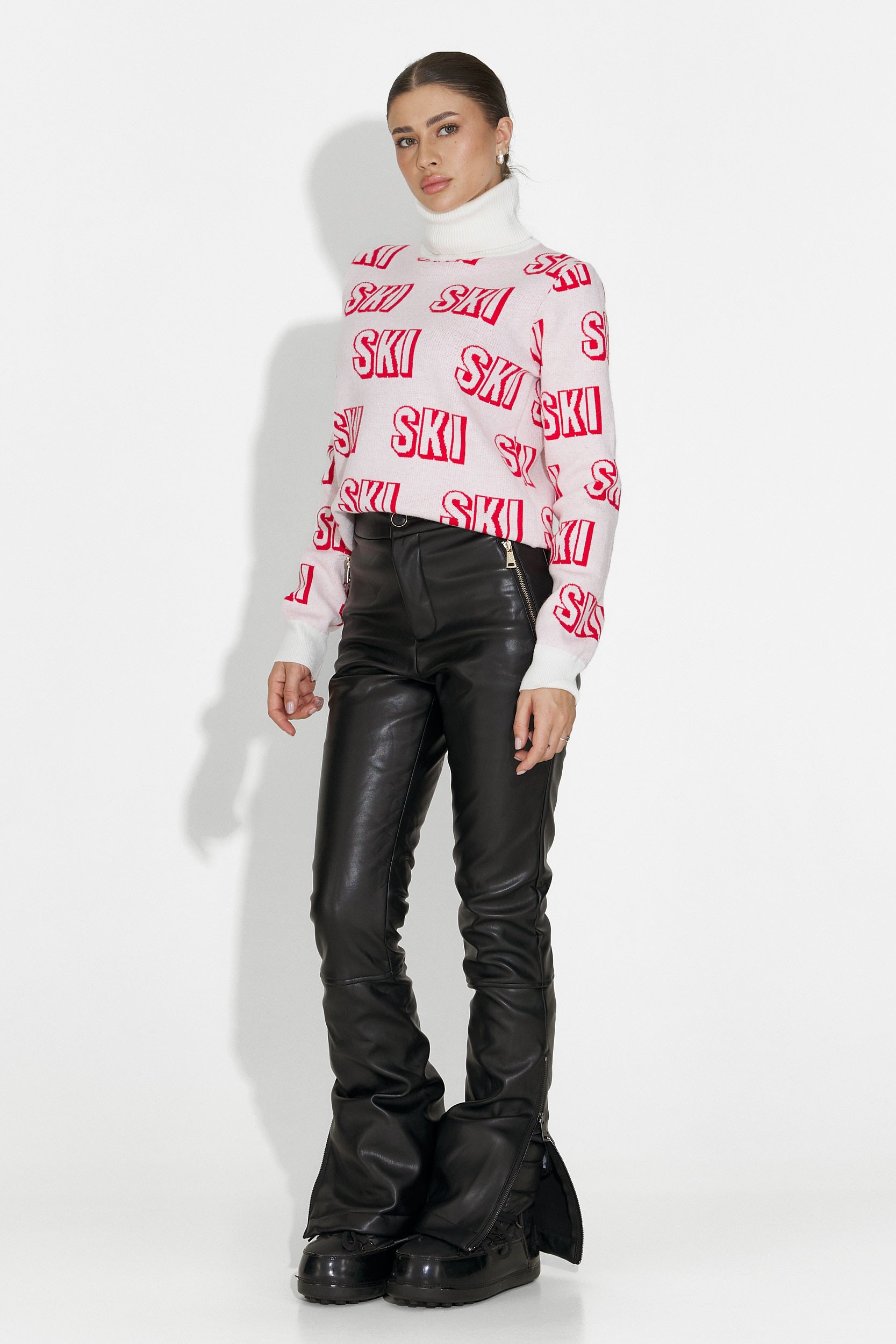 White Caresia Bogas Women's Ski Sweater