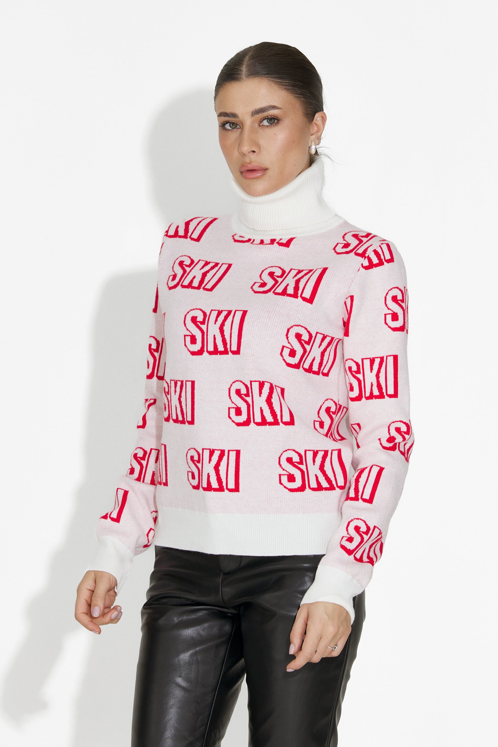 White Caresia Bogas Women's Ski Sweater