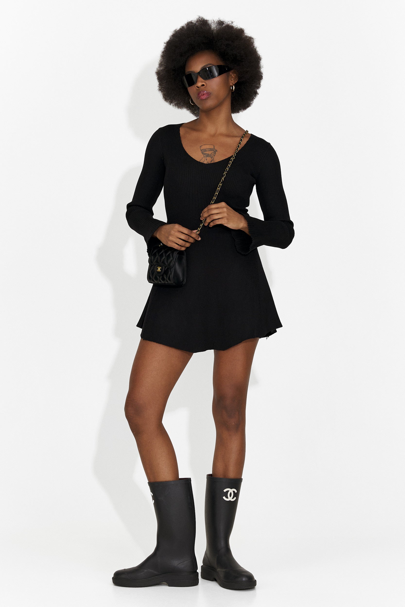Rochie dama casual neagra Nesie Bogas