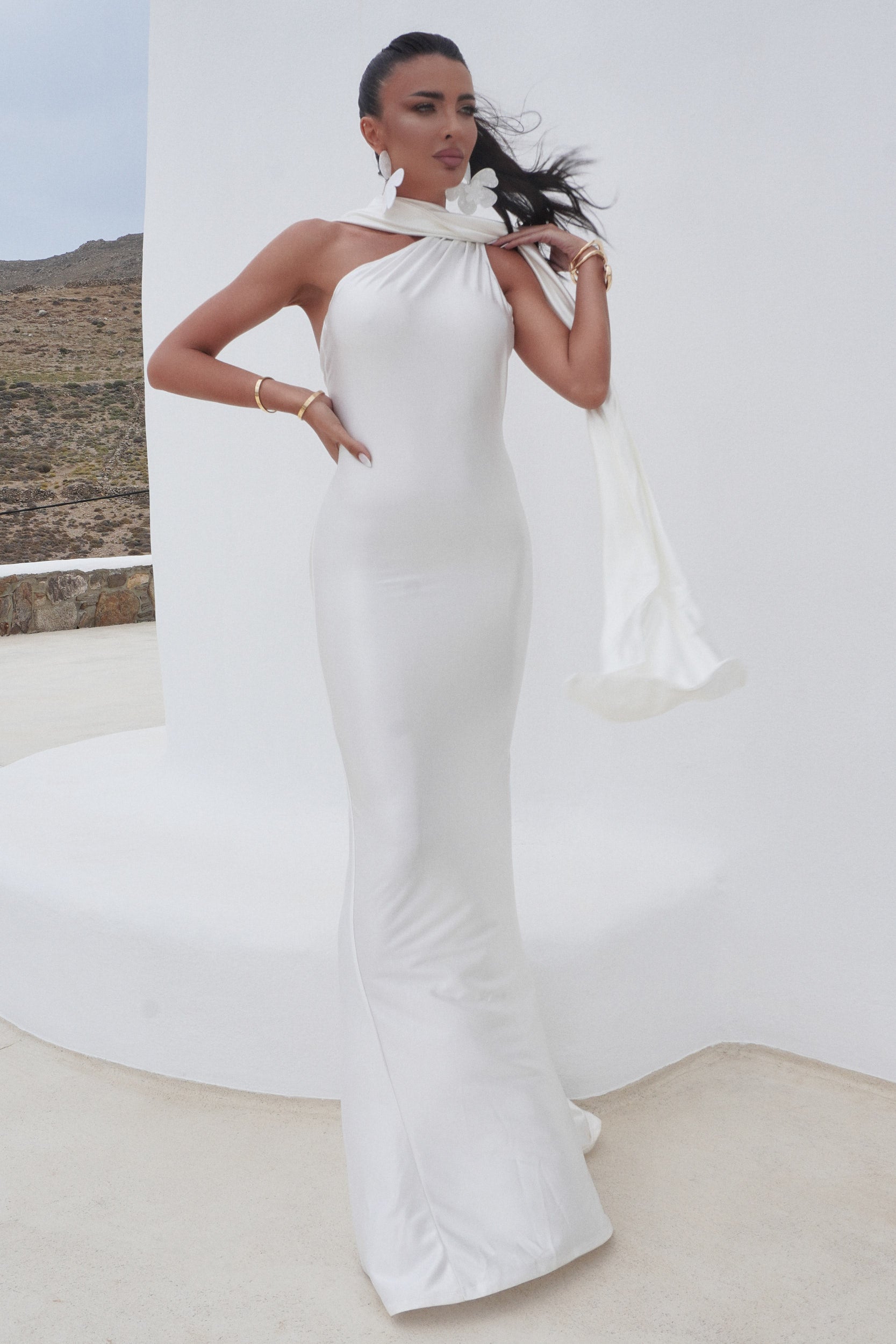 Long white dress for women Conie Bogas