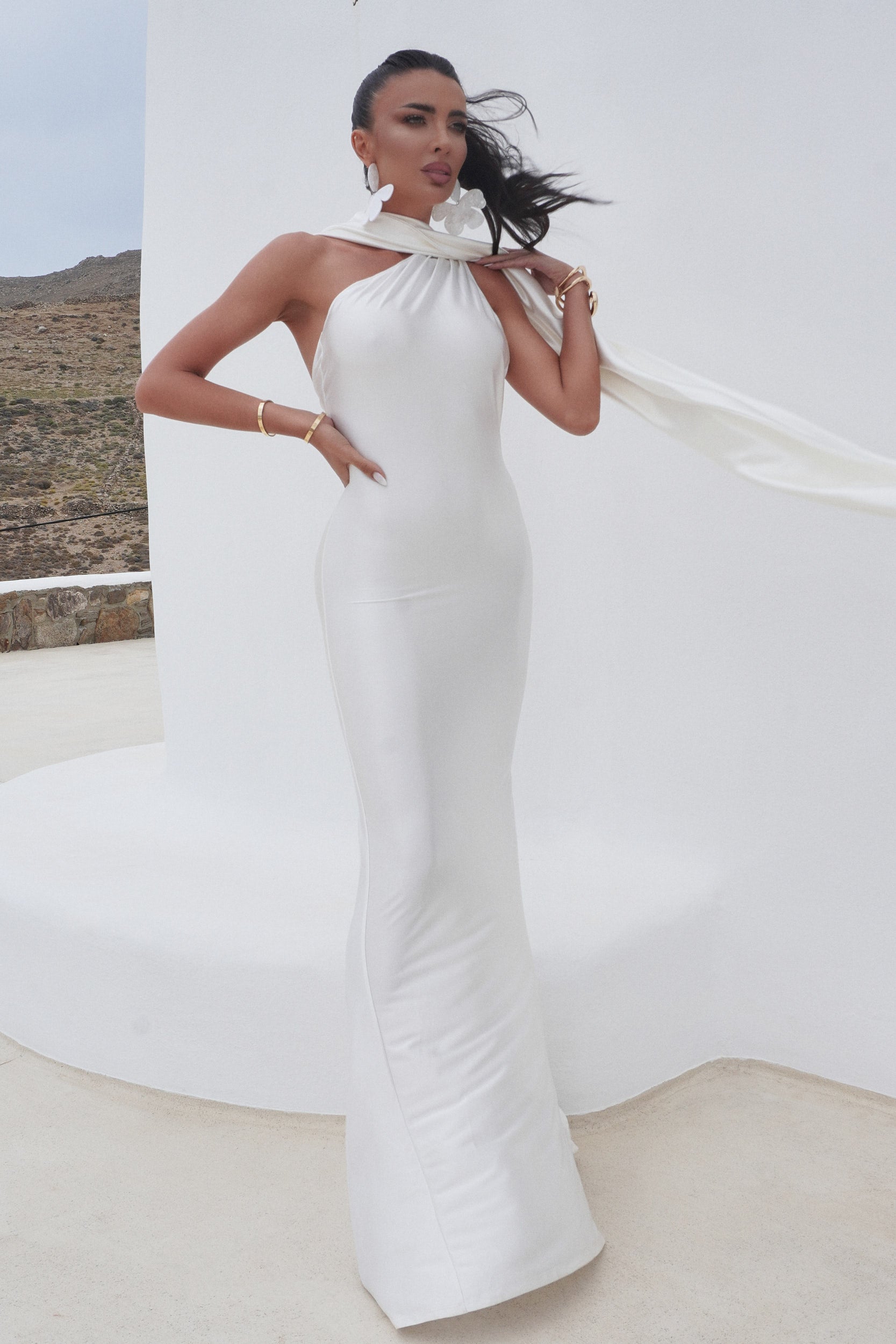 Long white dress for women Conie Bogas